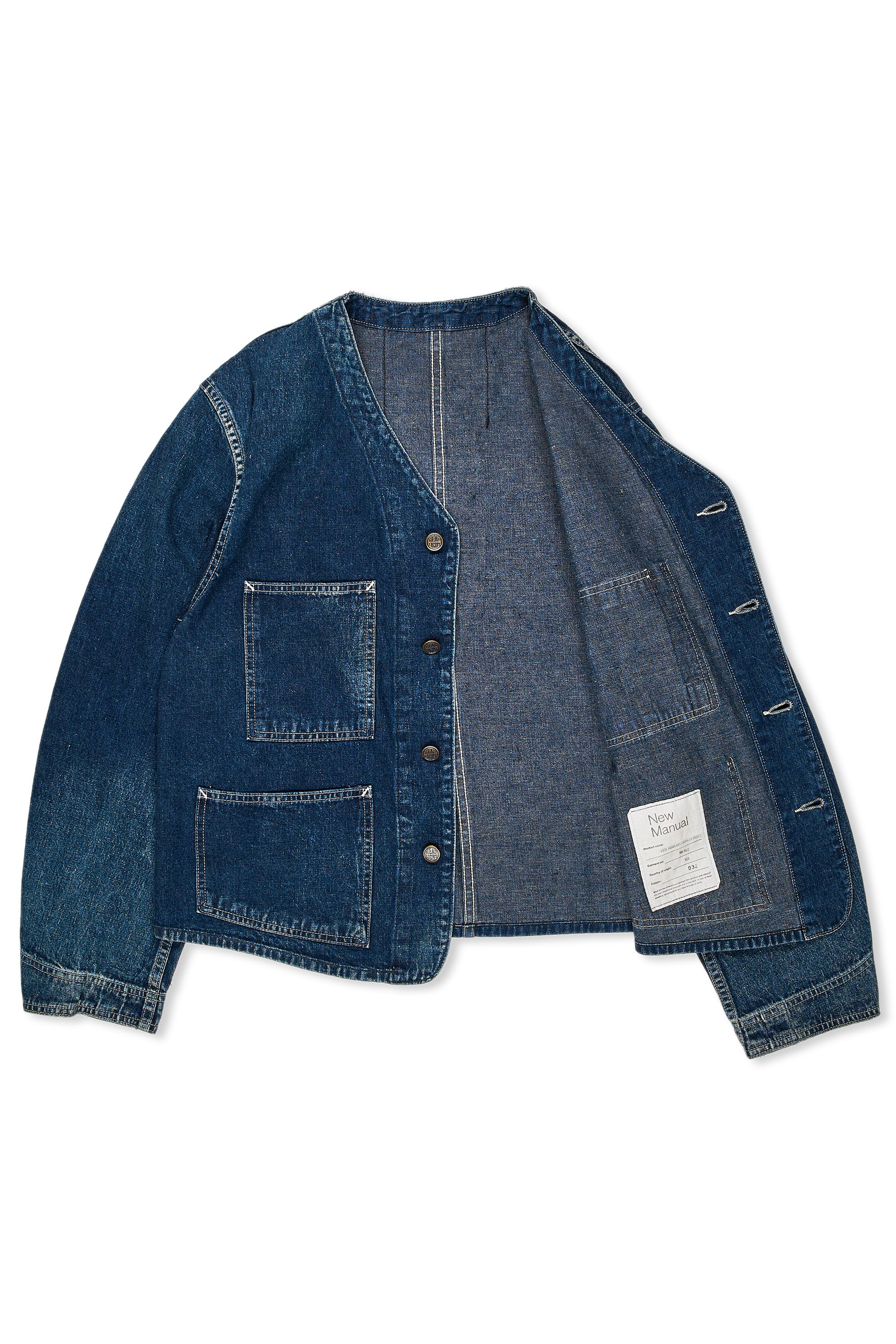 New Manual NM015 Head Indigo Light Engineer Jacket