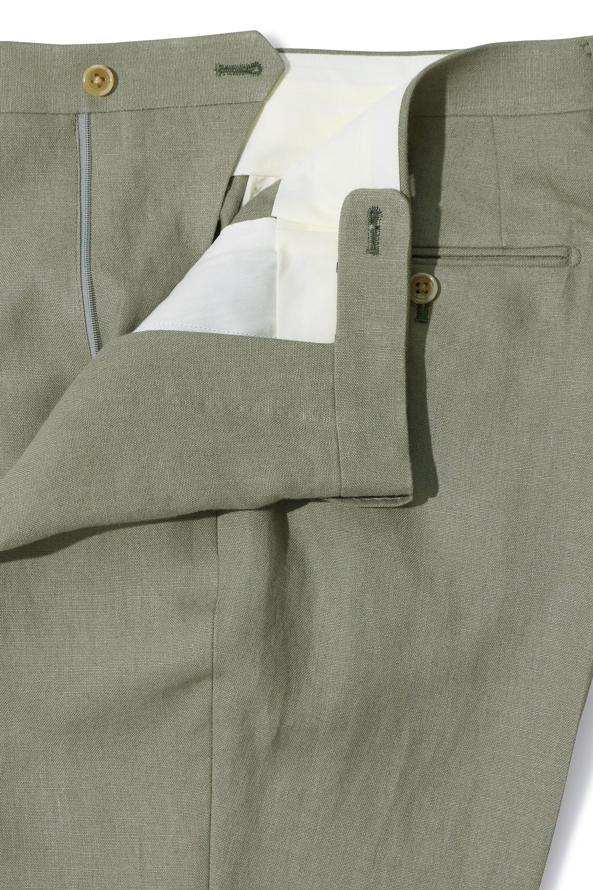The Armoury Light Green Linen Model A Trousers