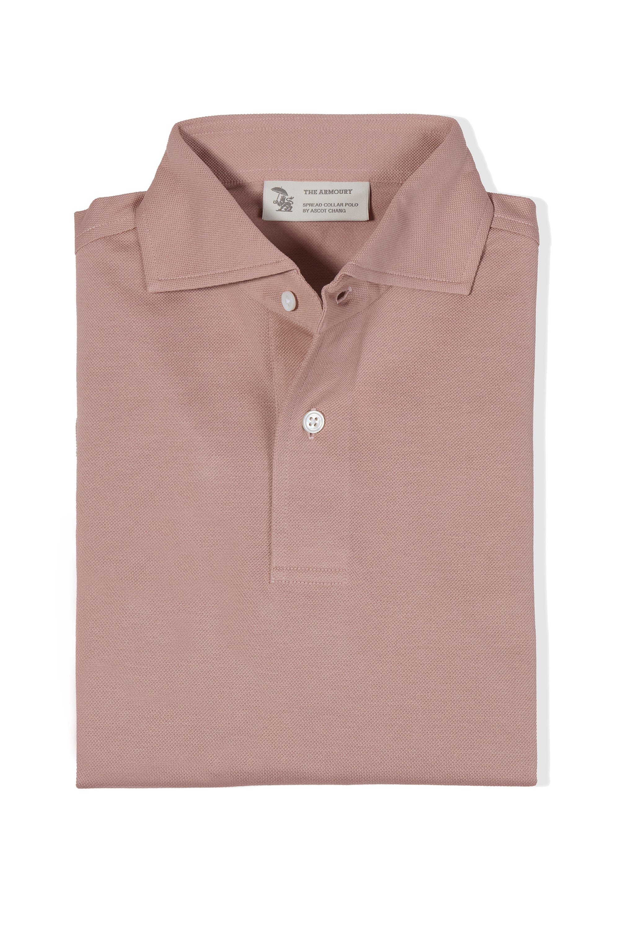 The Armoury Rose Cotton Short Sleeve Spread Collar Polo