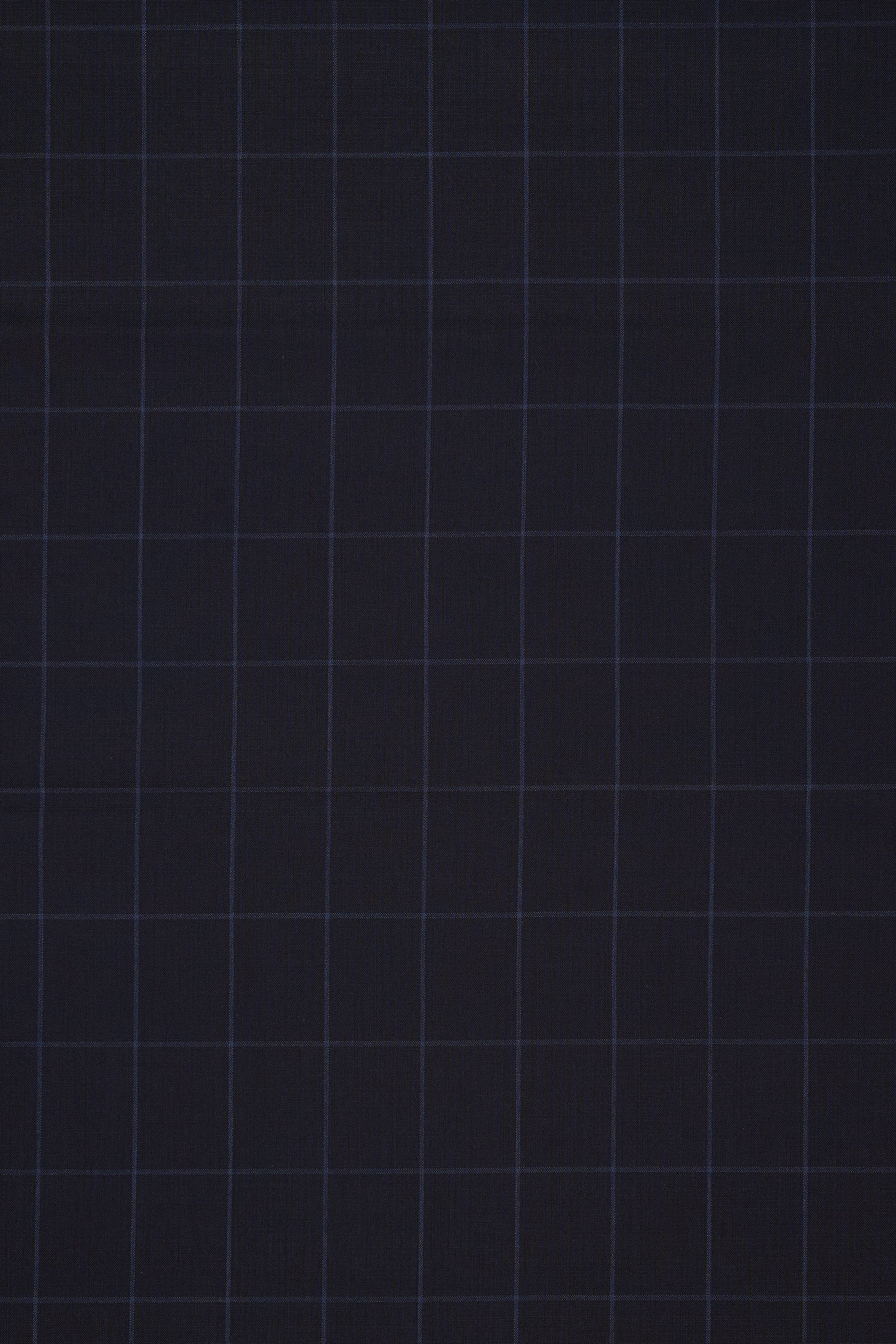 Vitale Barberis Canonico Navy with Blue Check Wool Cloth - 3.5m