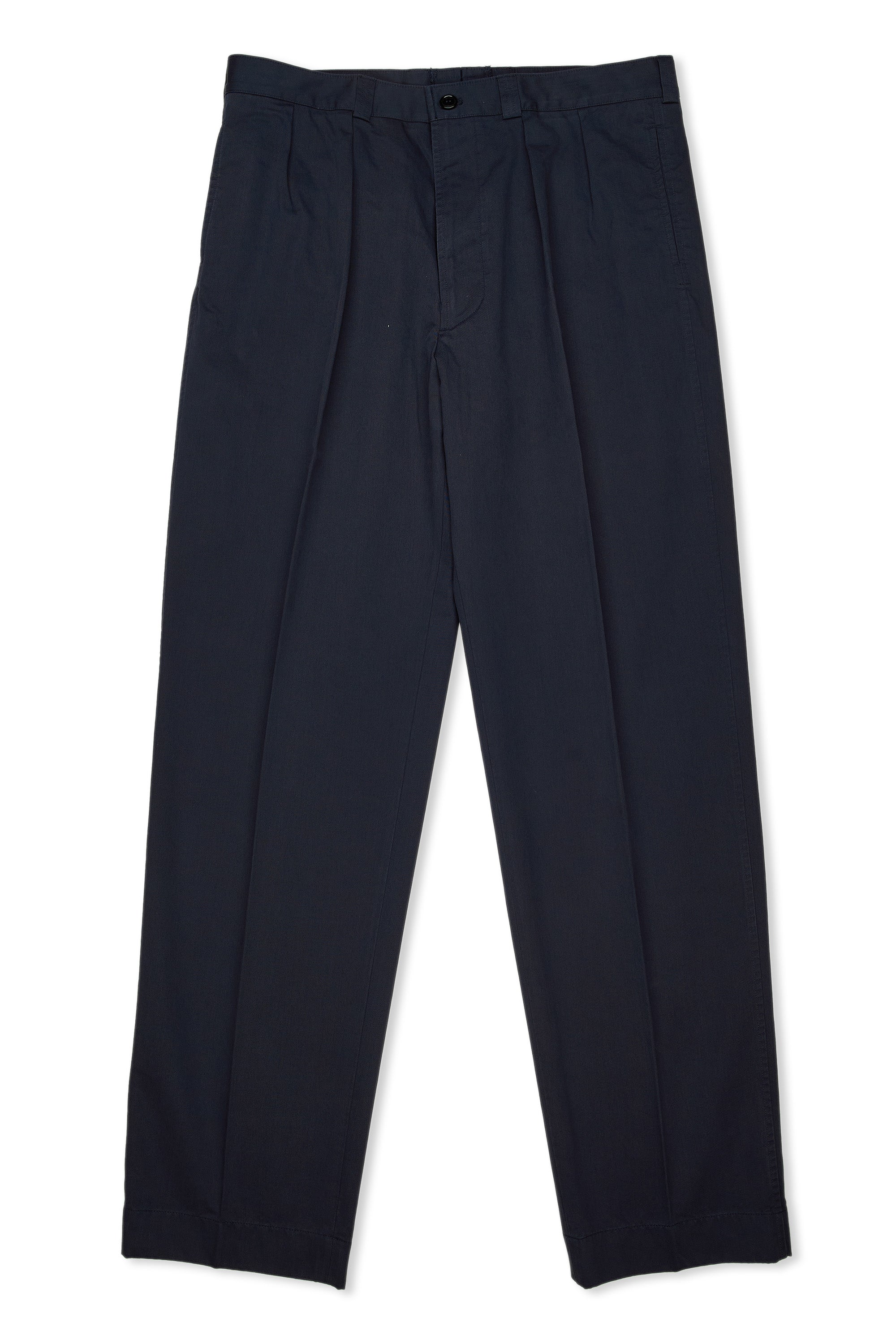 Orbium Navy Cotton Twill Workdress Trousers
