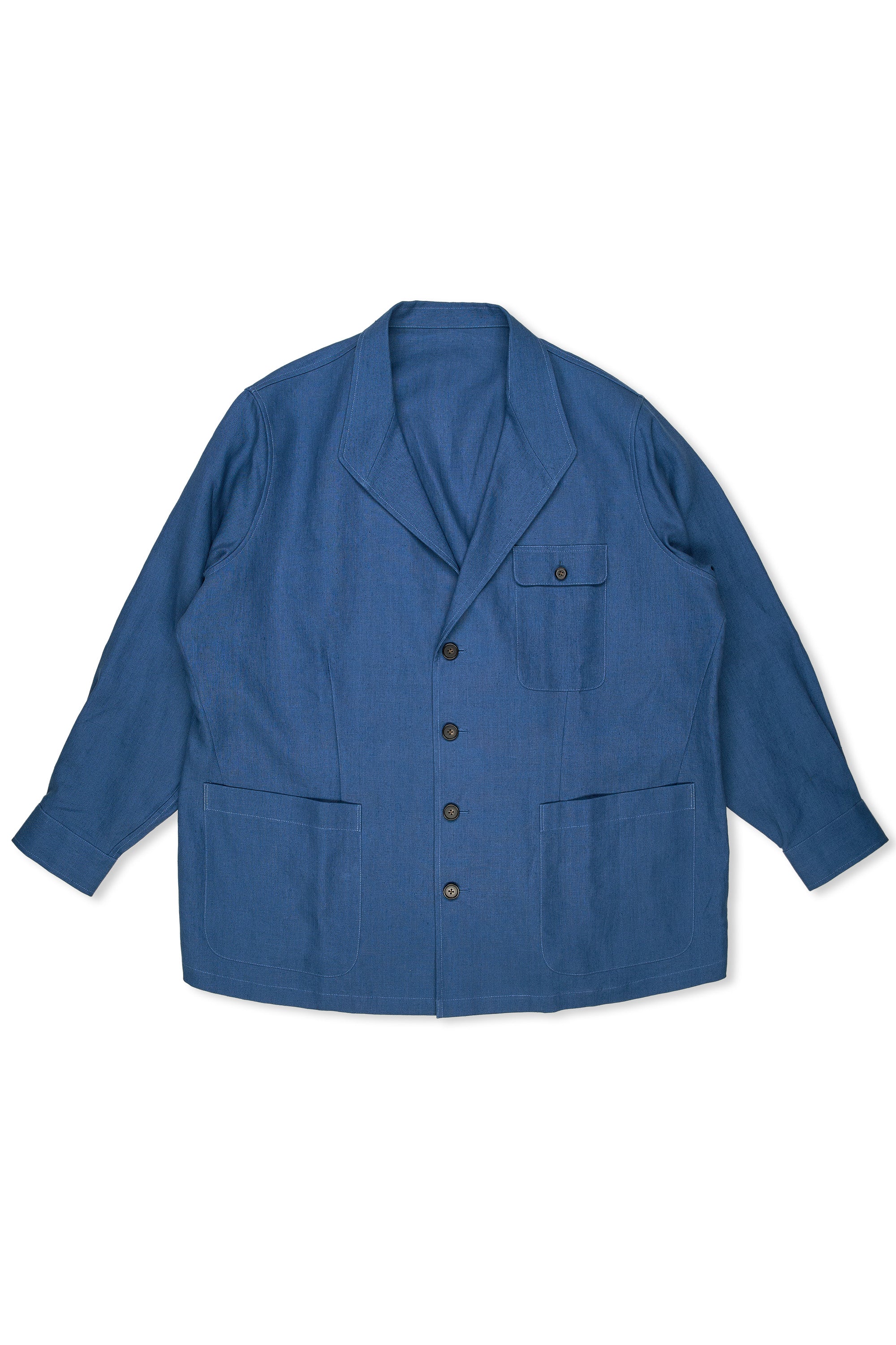 The Armoury Blue Linen City Hunter Jacket *sample*