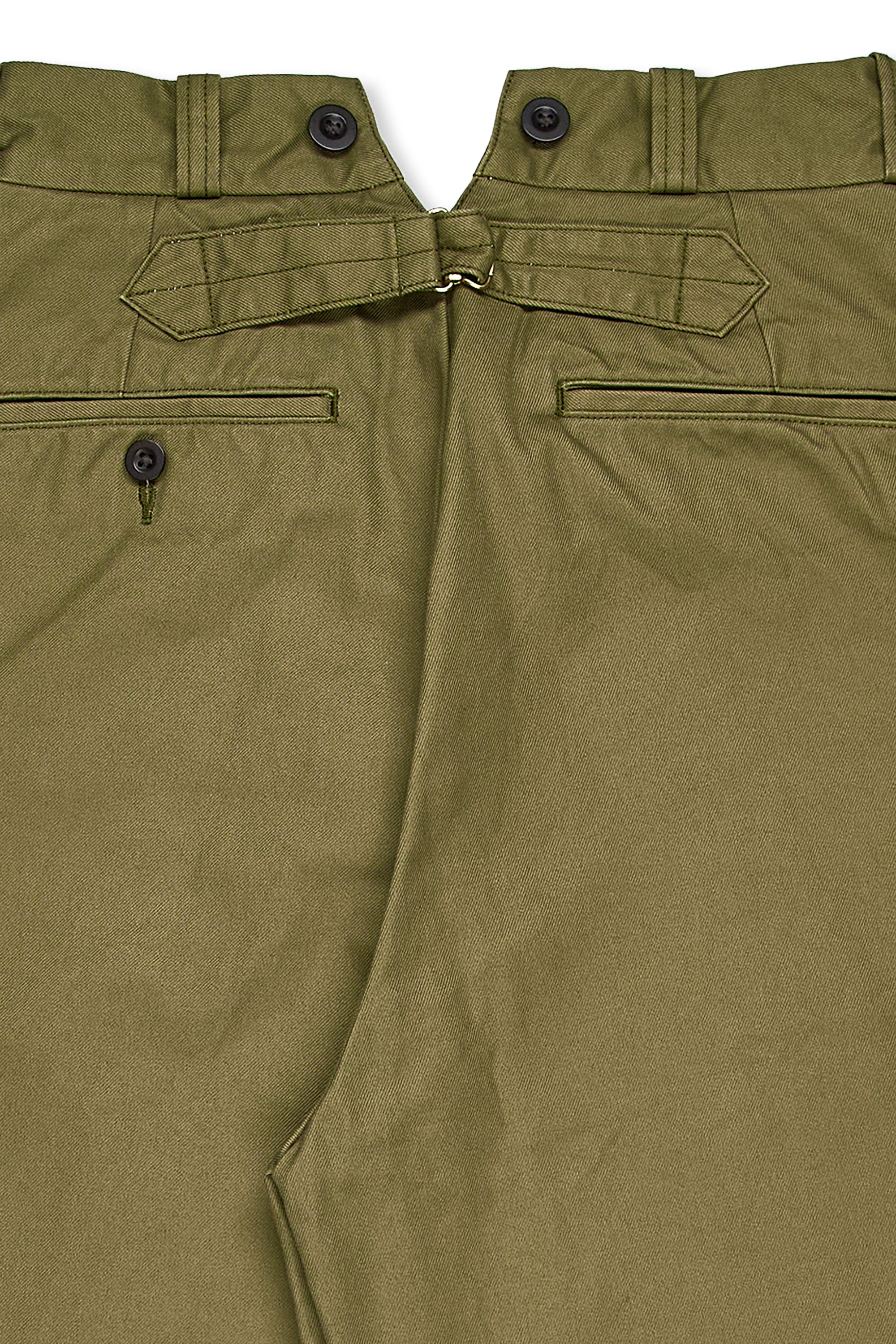 Nigel Cabourn Ladies Green Classic Wide Chino Pants