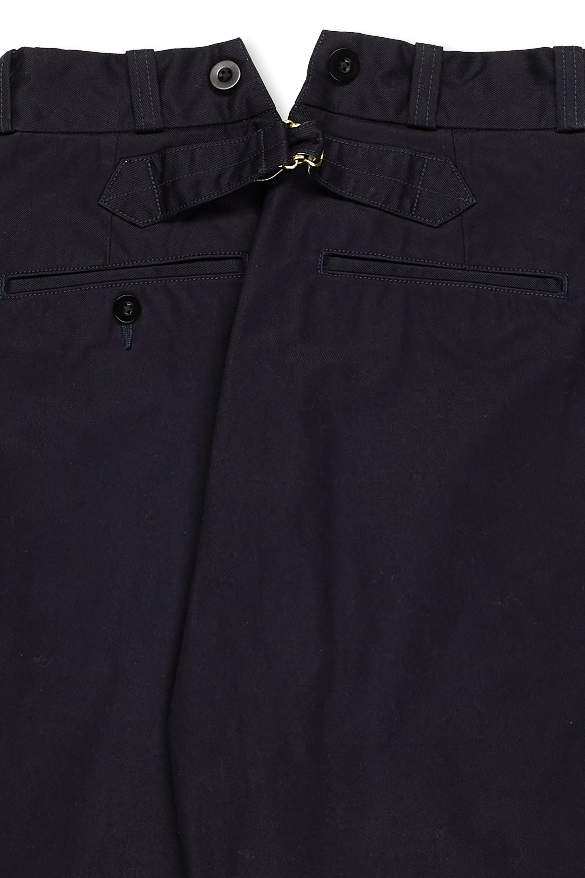 Nigel Cabourn Ladies Navy Classic Wide Chino Pants