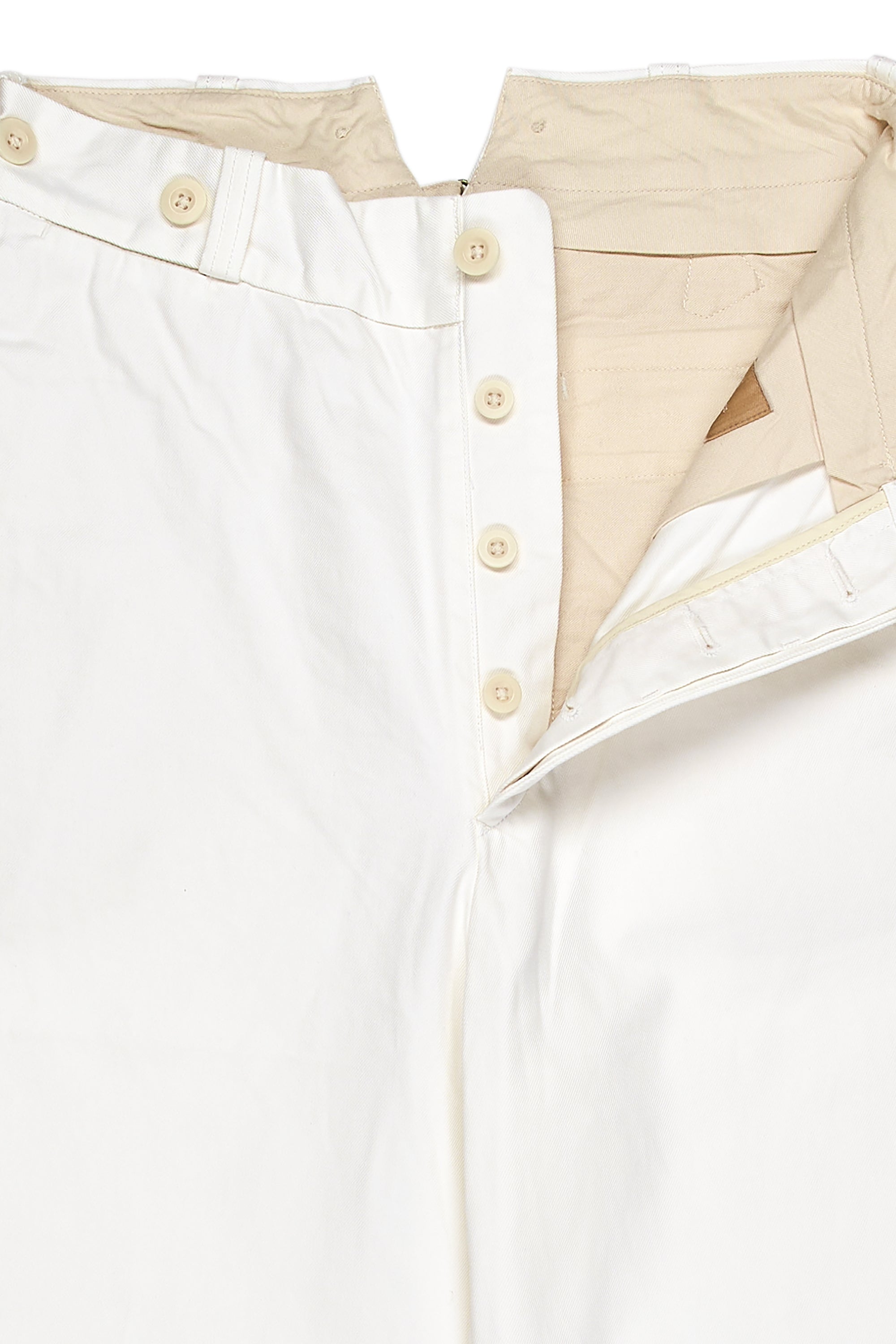 Nigel Cabourn Ladies Off White Classic Wide Chino Pants