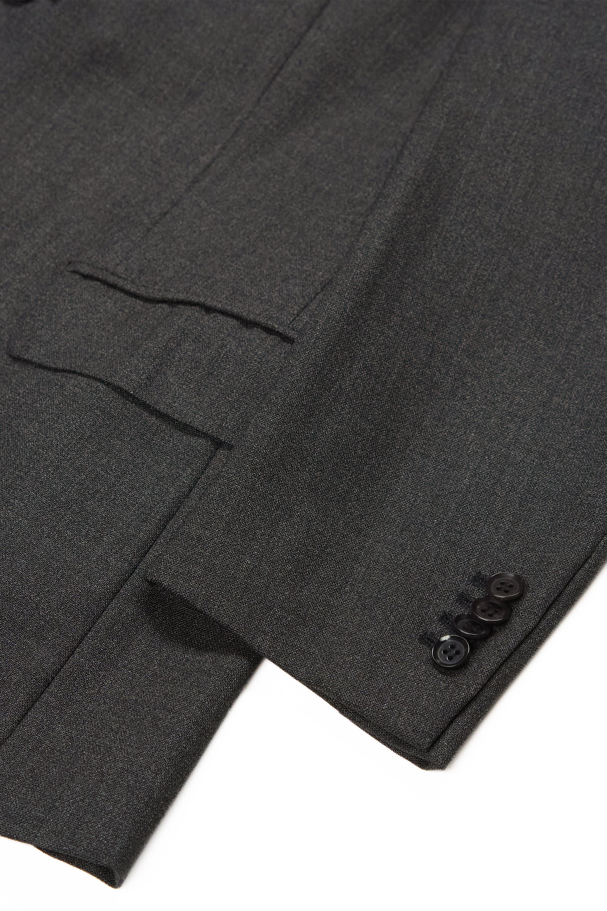 Ring Jacket Dark Grey Wool Suit