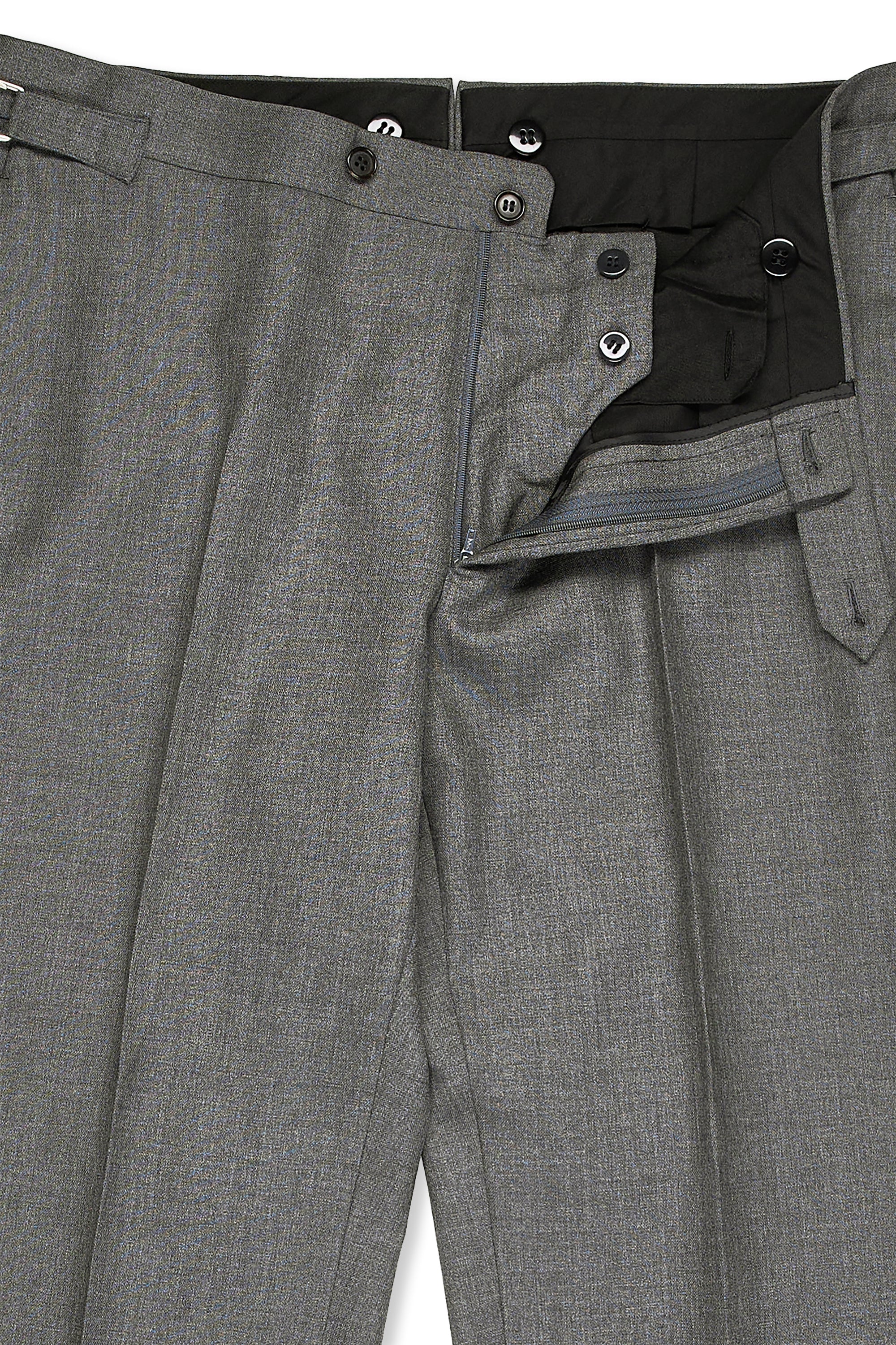 Ring Jacket Mid Grey Wool 3 Piece Suit MTO