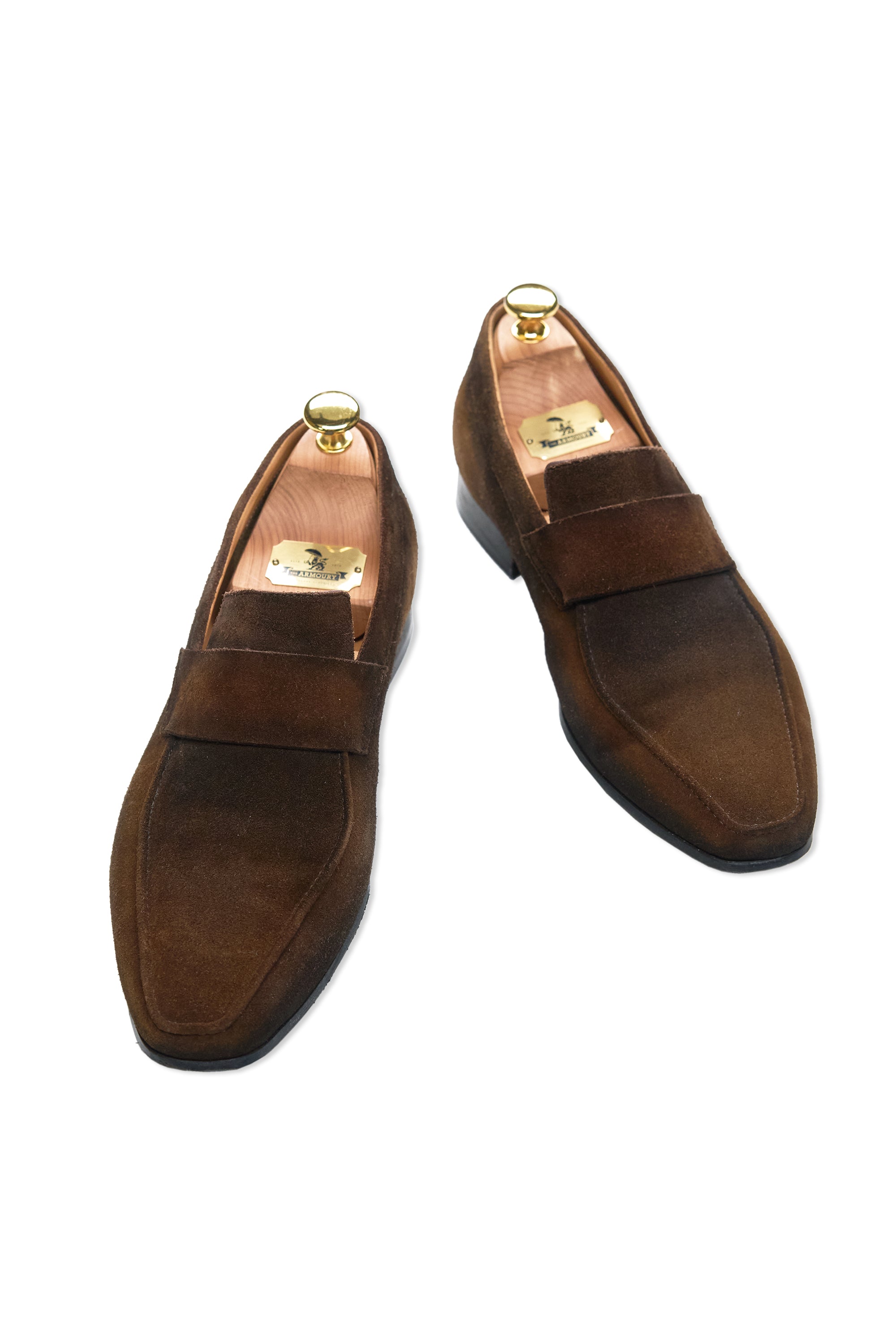 Corthay Brown Suede Loafers