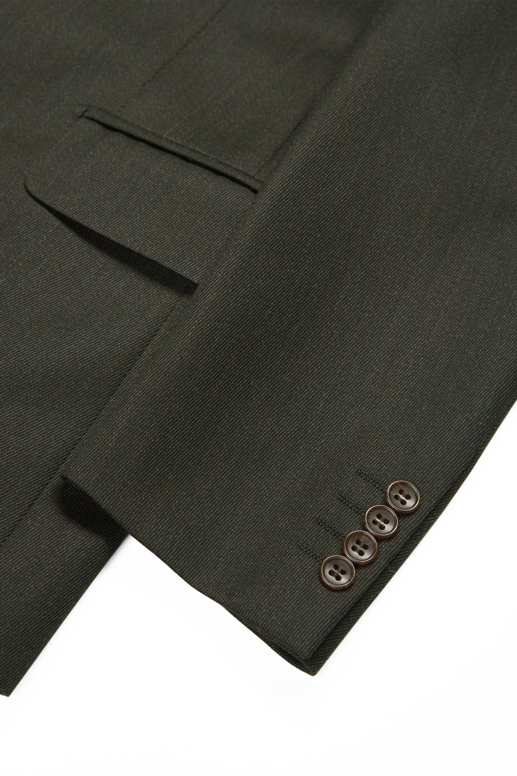 Sarto Moss Green Twill Covert Wool Suit MTM