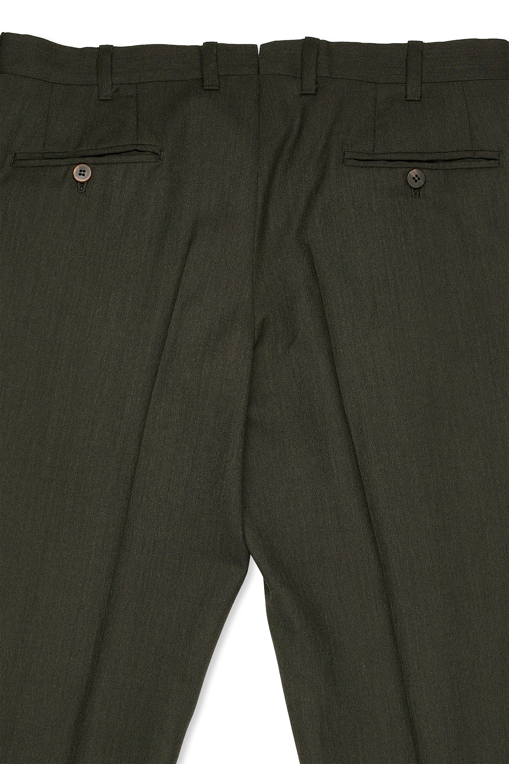 Orazio Luciano Dark Green Wool Trousers