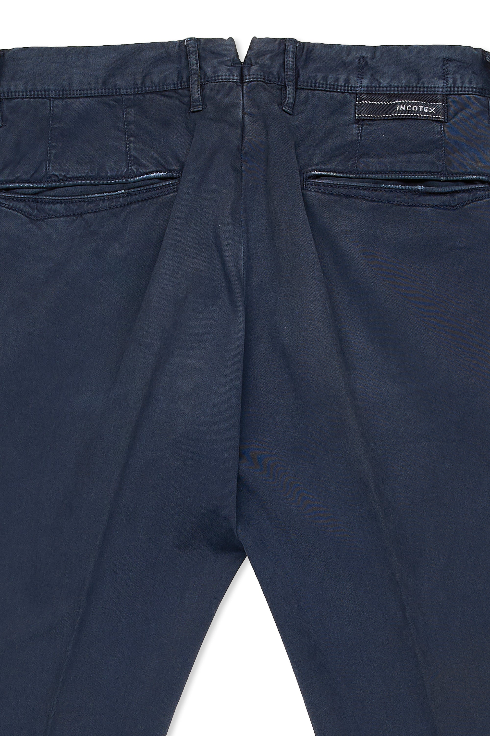 Incotex Navy Cotton Trousers