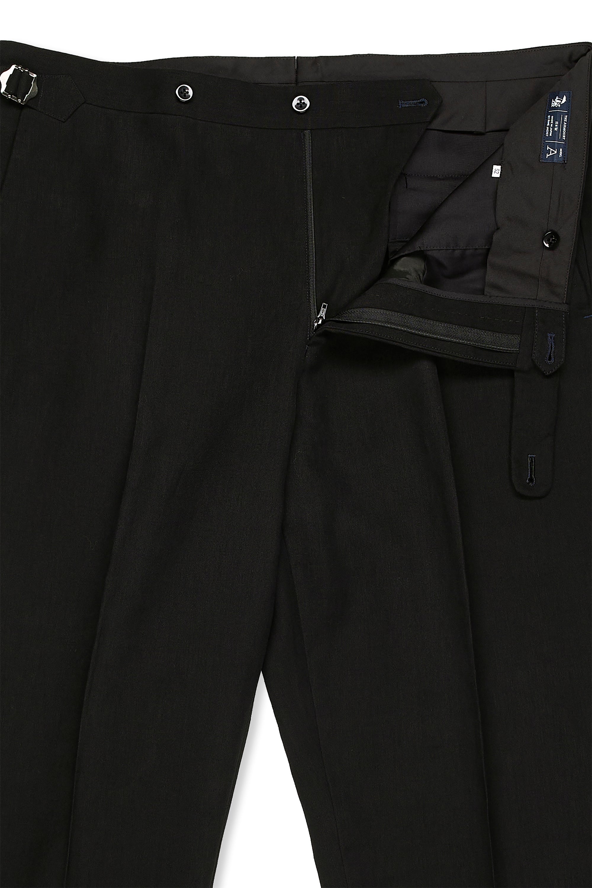 The Armoury by Ring Jacket Model 12 Black Linen Suit