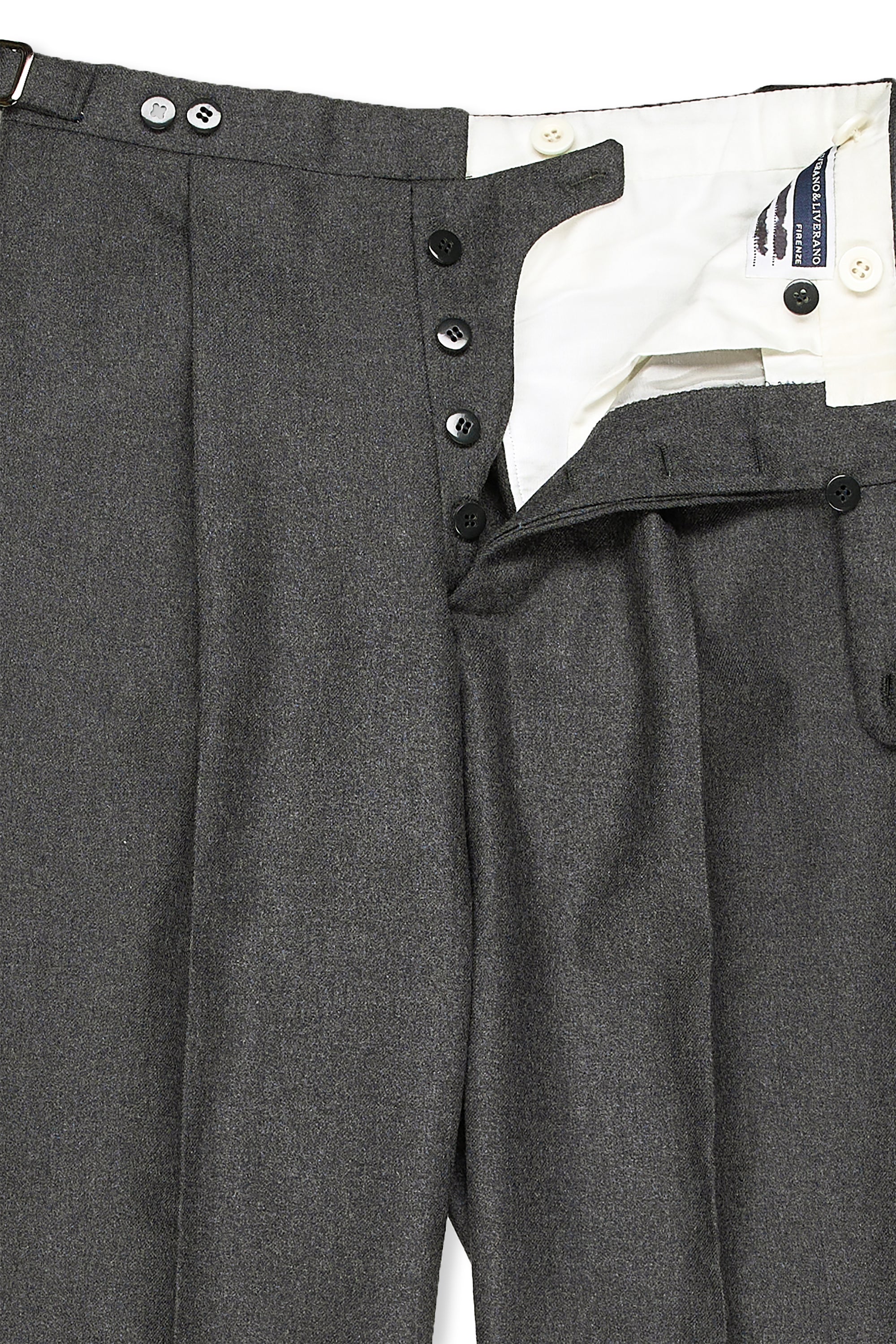 Liverano & Liverano Grey Flannel Wool 3 Piece Suit Bespoke