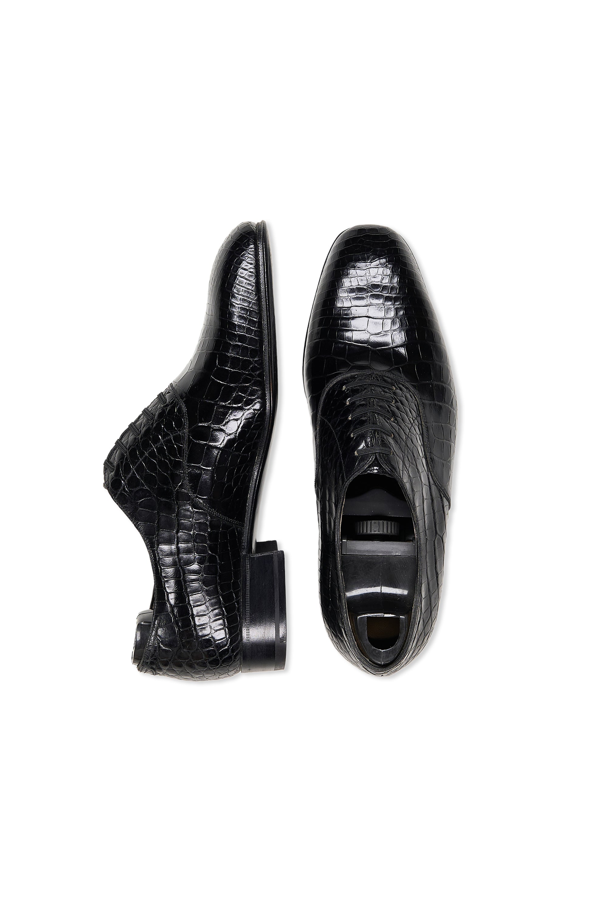 Zilli Black Leather Oxford Shoes
