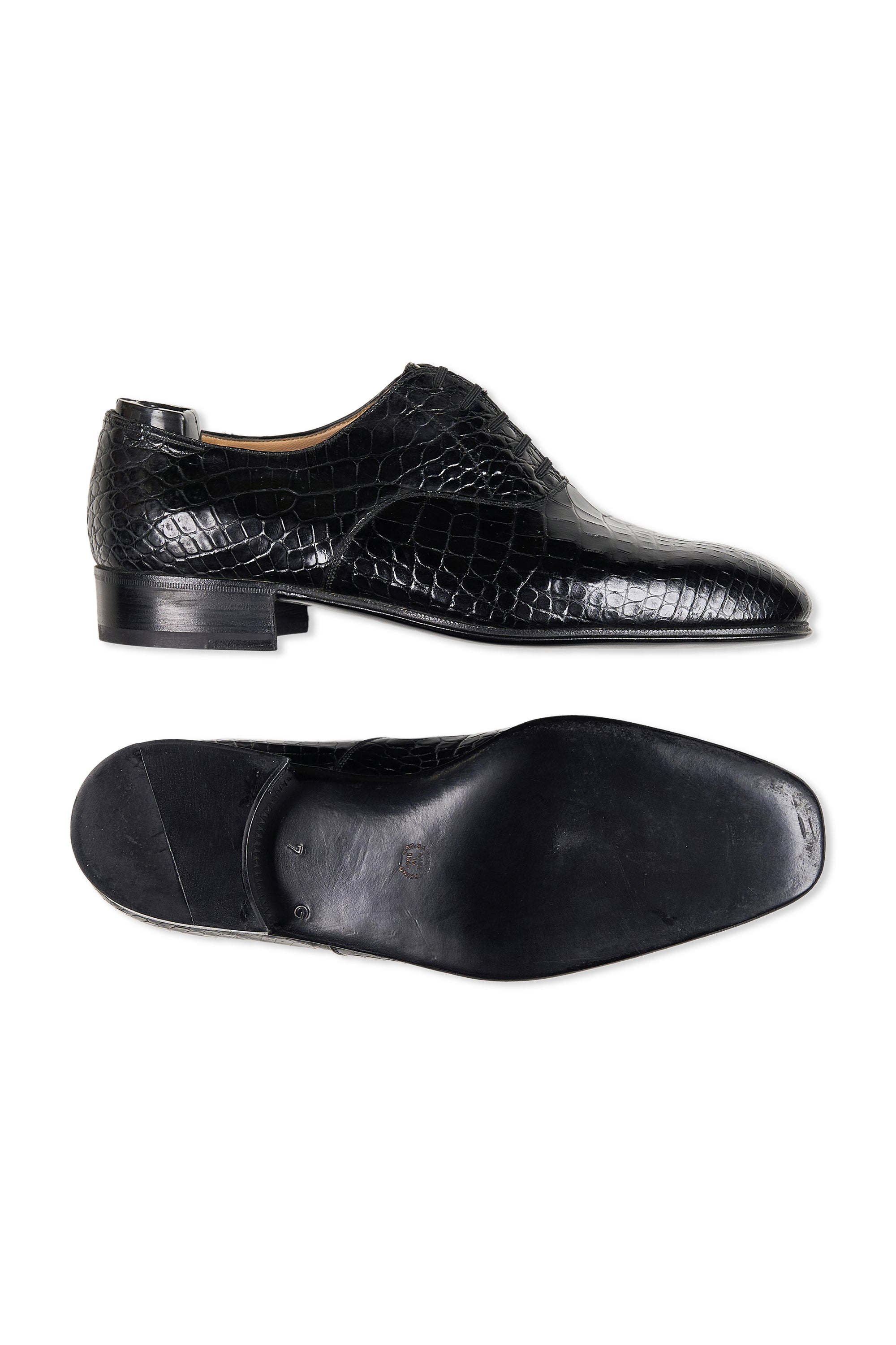 Zilli Black Leather Oxford Shoes