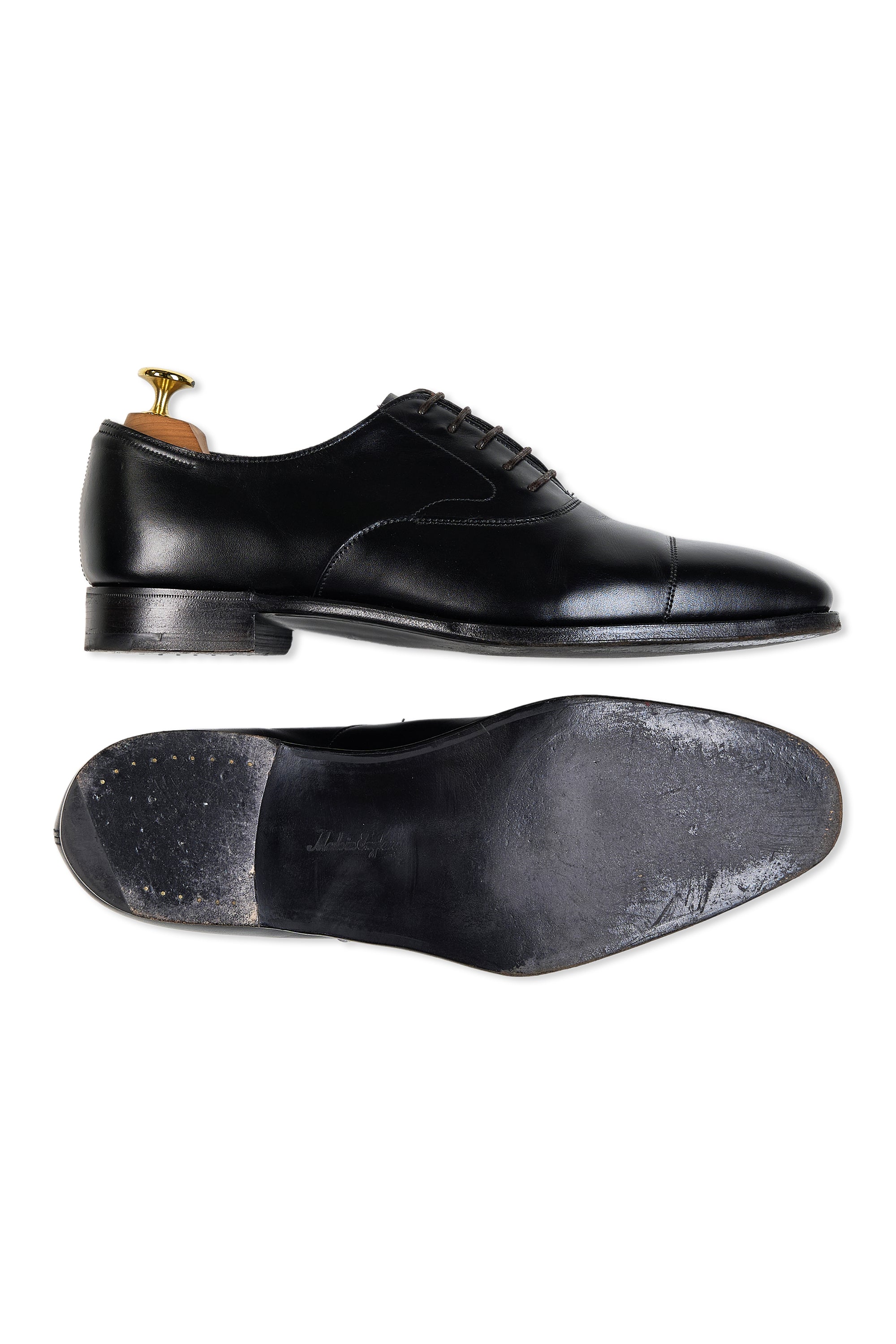 Joseph Cheaney Black Calf Leather Captoe Oxfords