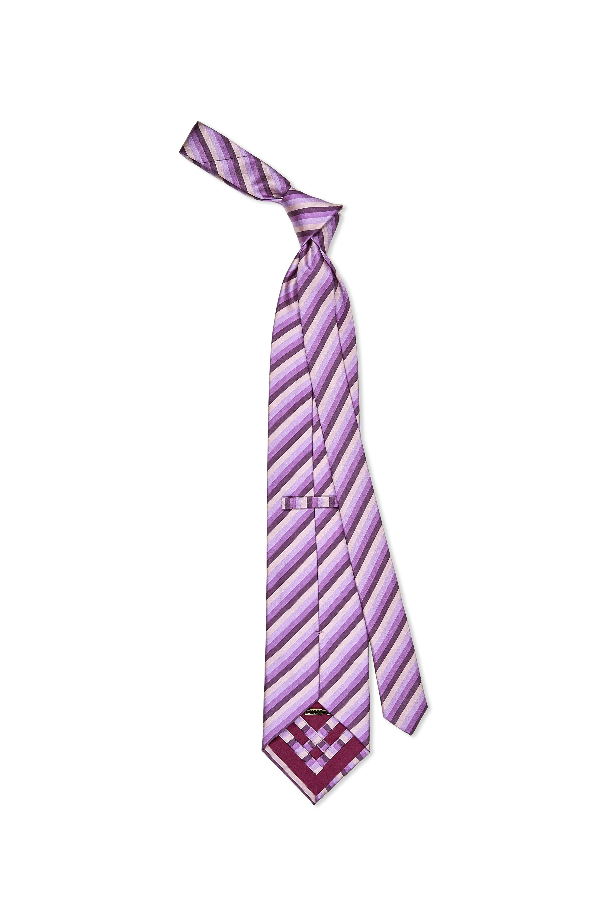 Zilli Purple/Violet/Lilac Stripe Silk Tie
