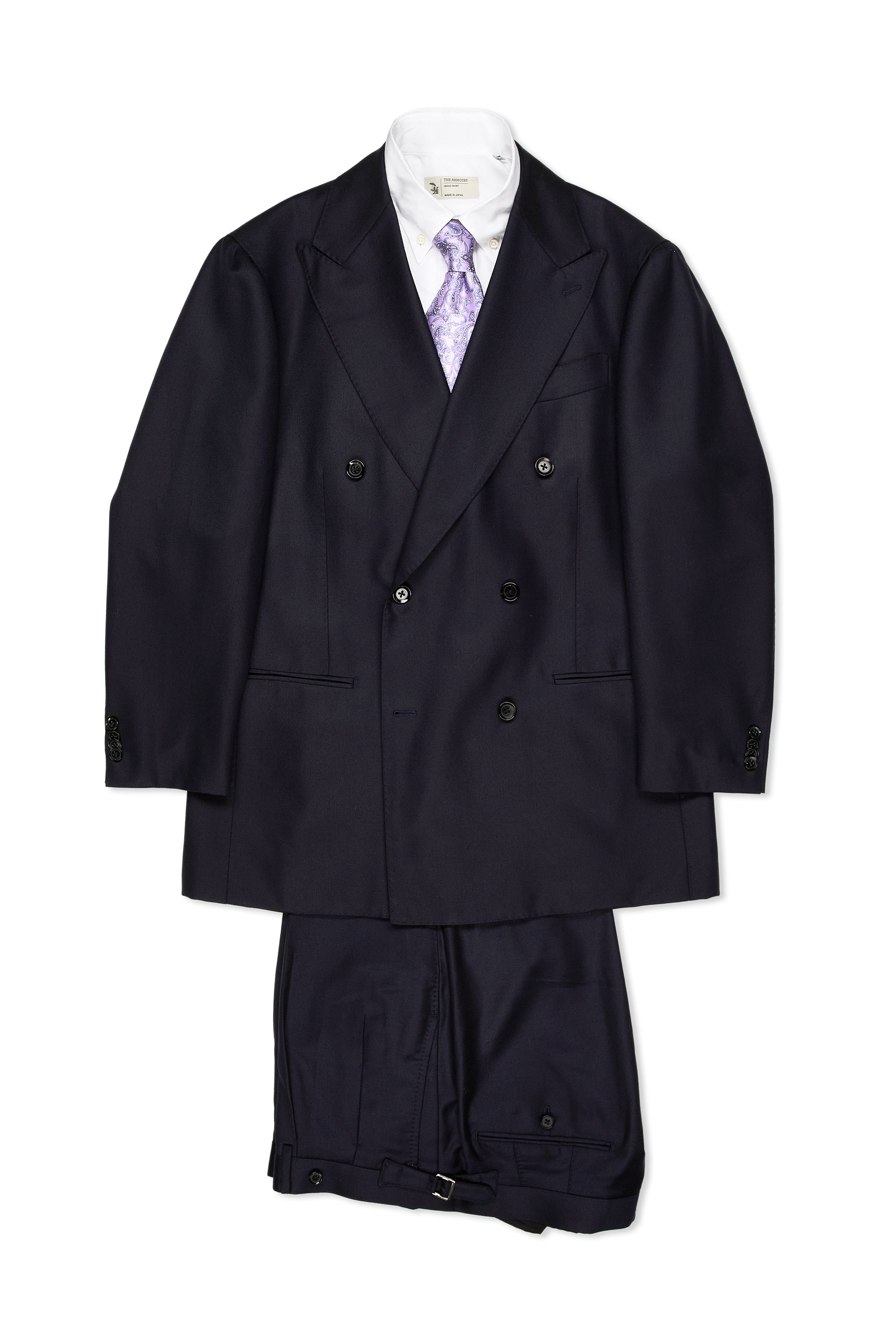 Andrea Seoul H Grade Navy Wool Double Breasted Suit