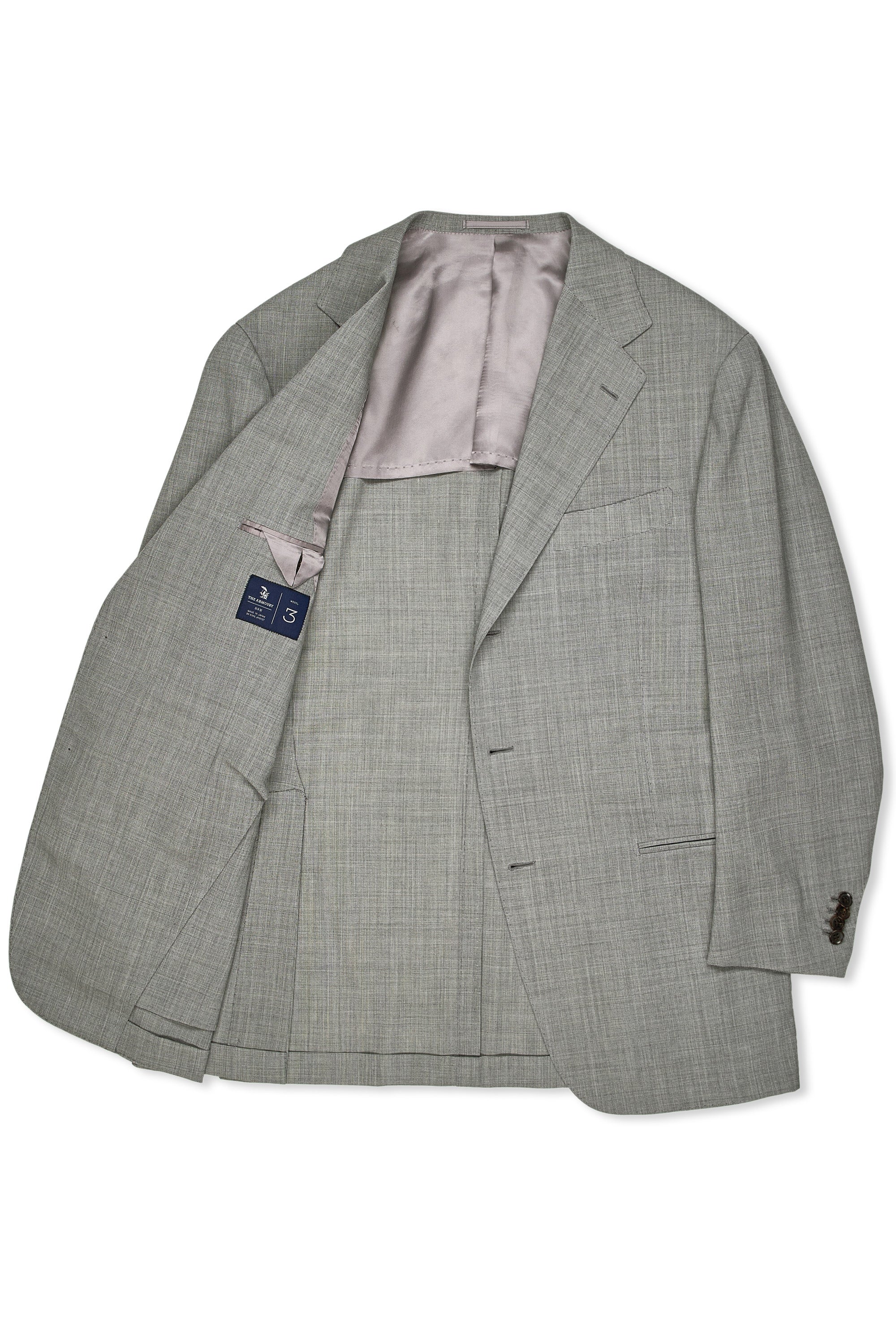 The Armoury by Ring Jacket Model 3 Light Grey Wool Suit MTO