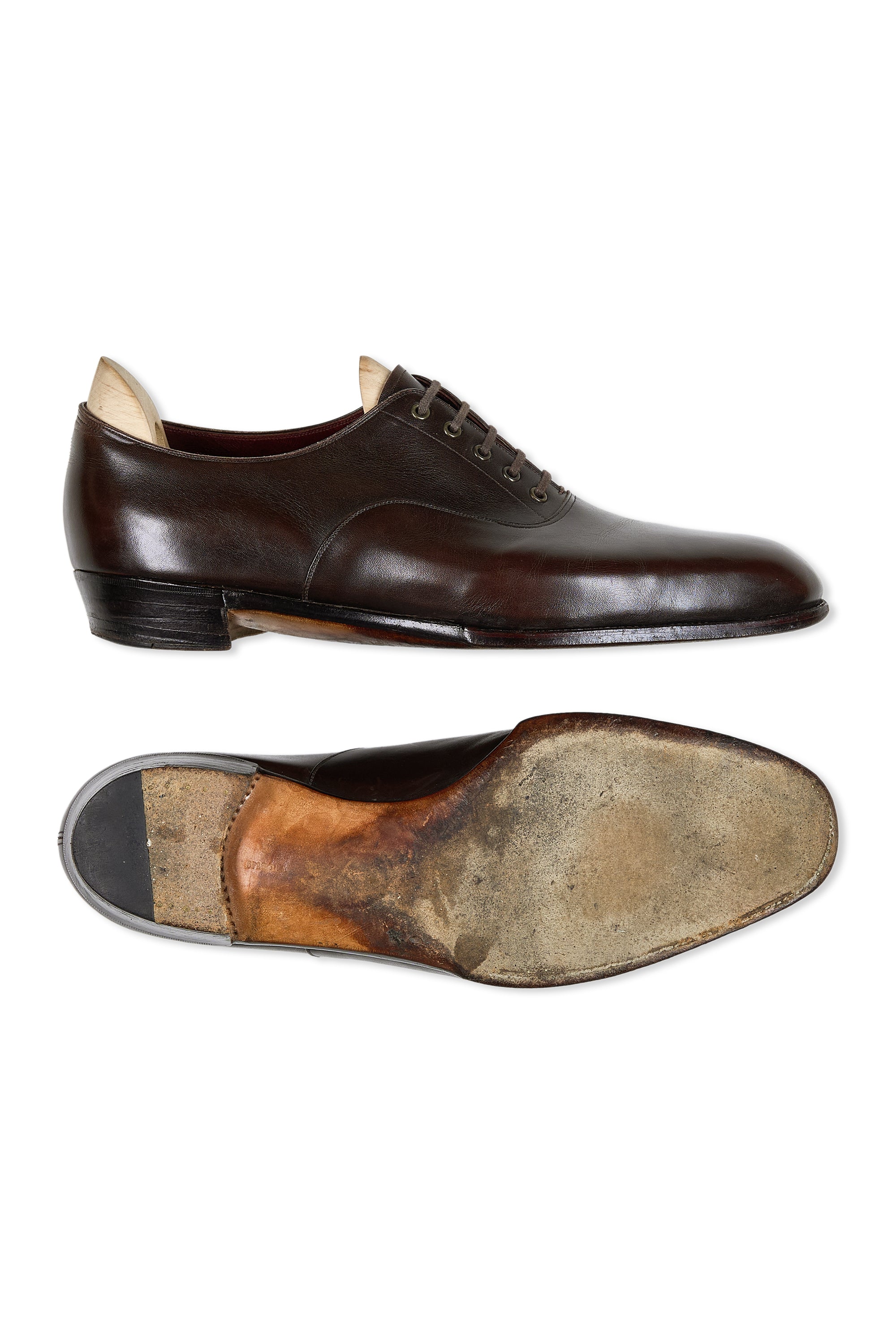 Spigola Dark Brown Oxford Shoes MTO