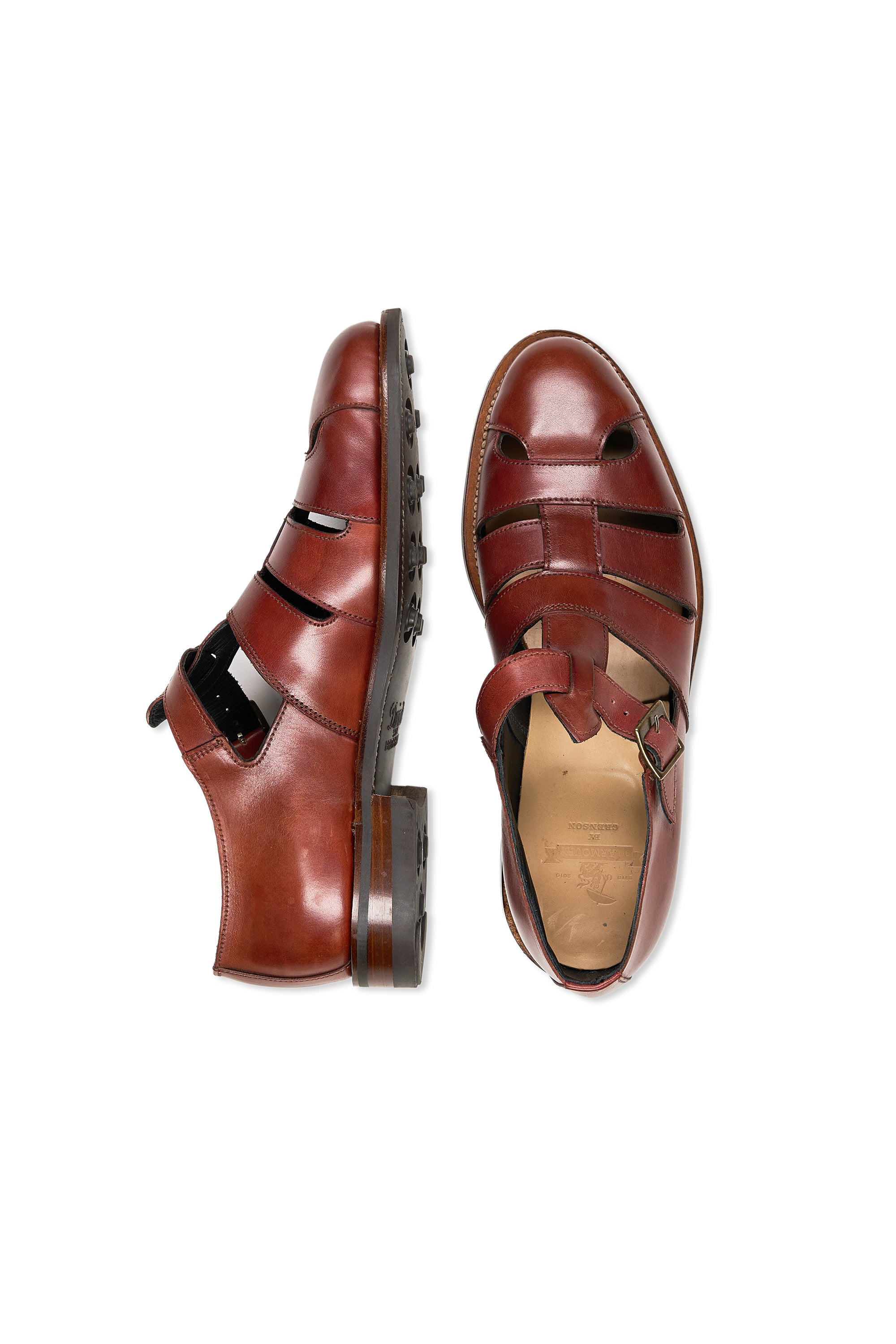 The Armoury by Grenson Cognac Calf Gurkha Sandals
