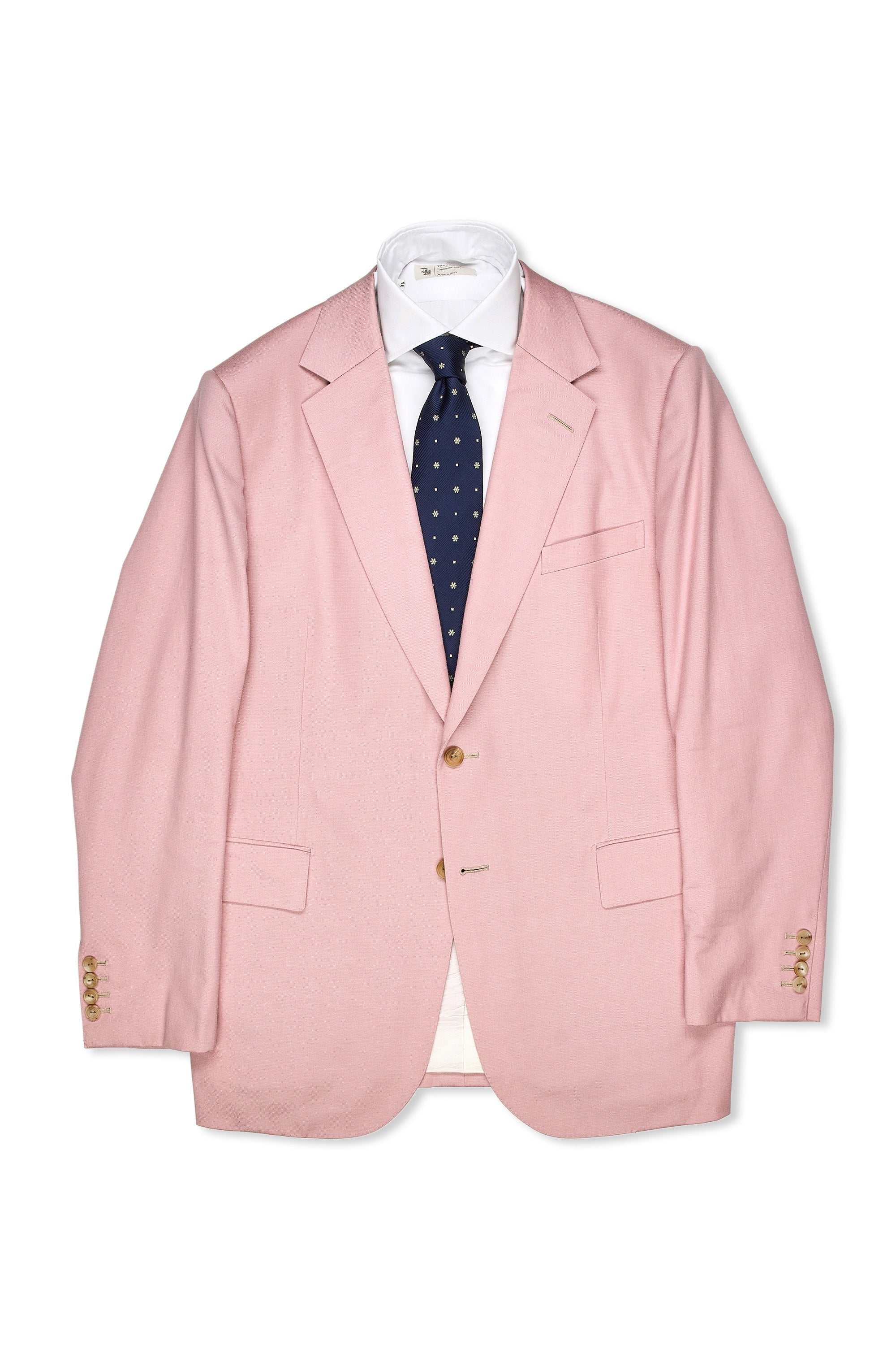 Fumiya Hirano Pink Worsted Wool/Cotton Denim Sport Coat Bespoke