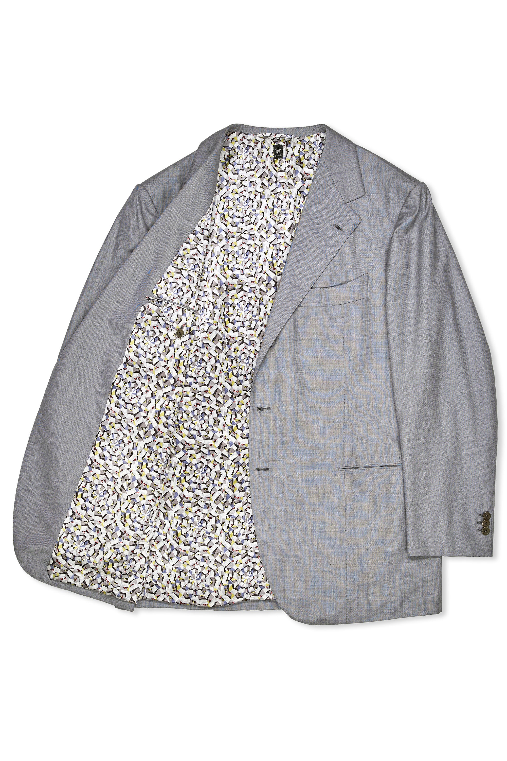 Ciccio Light Grey Wool/Cashmere Jacket with Silk Lining and Ambrosi Trousers