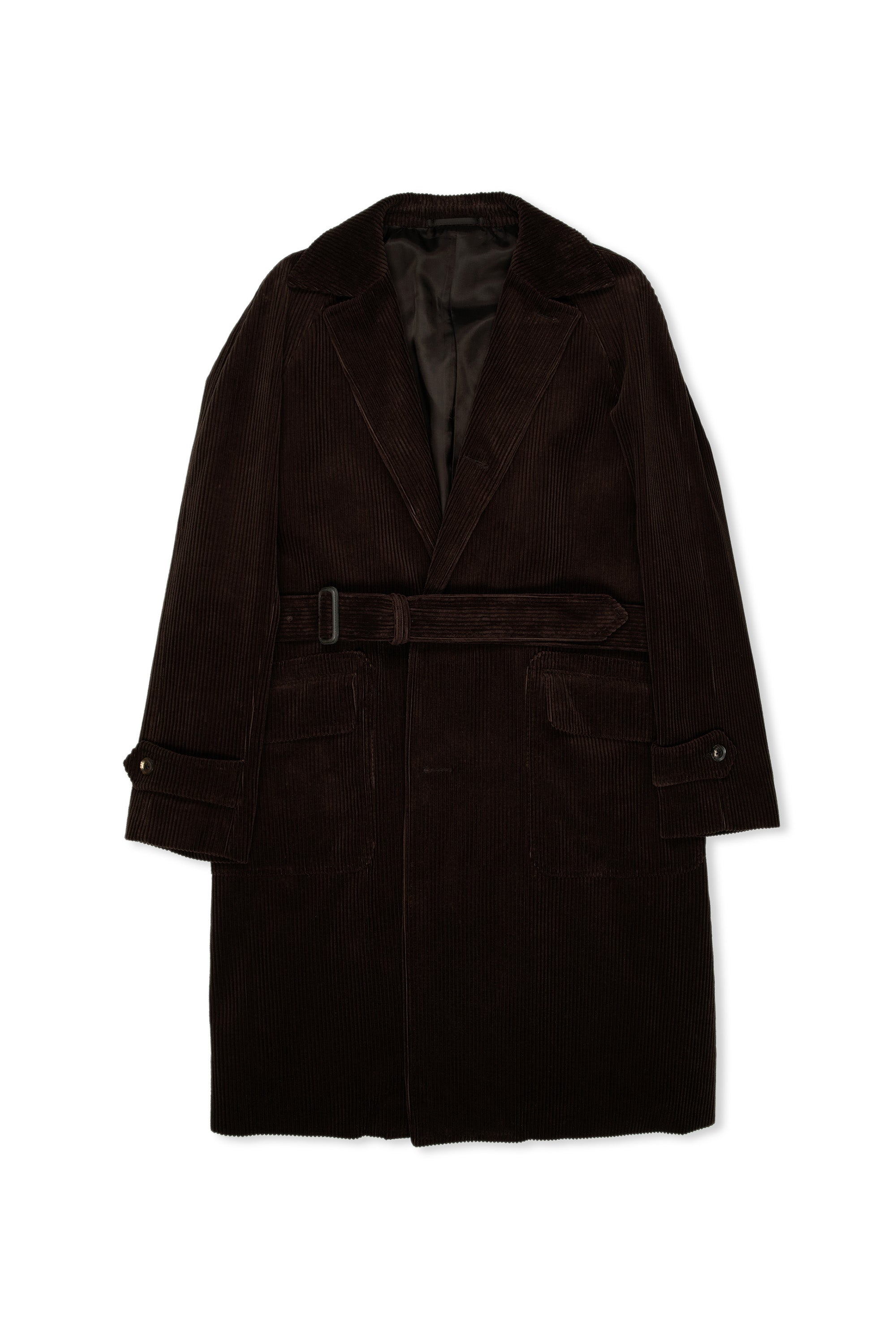 Ring Jacket Brown Corduroy Wool/Cashmere Overcoat