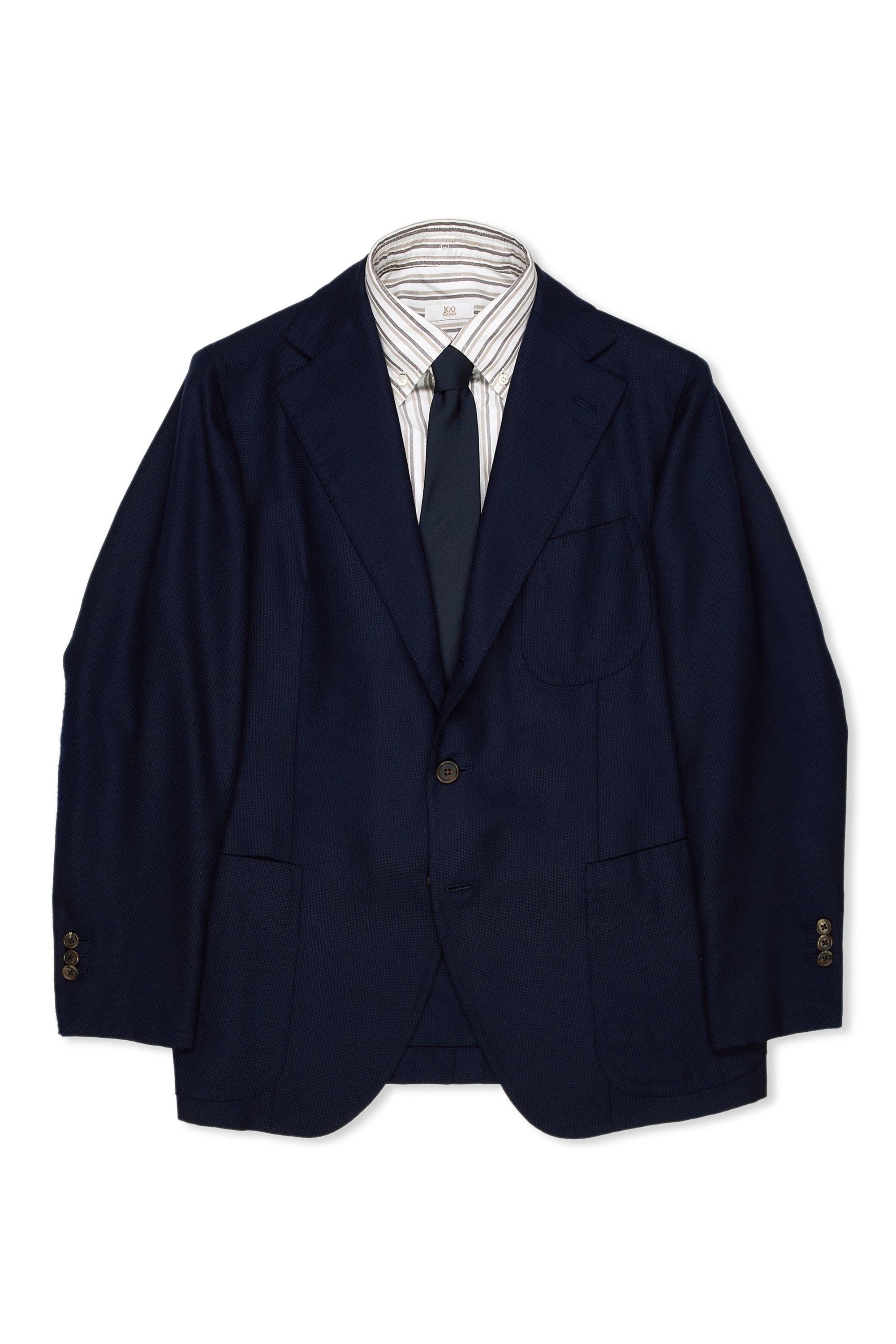 Sartoria Solito Navy Hopsack Wool Sport Coat Bespoke
