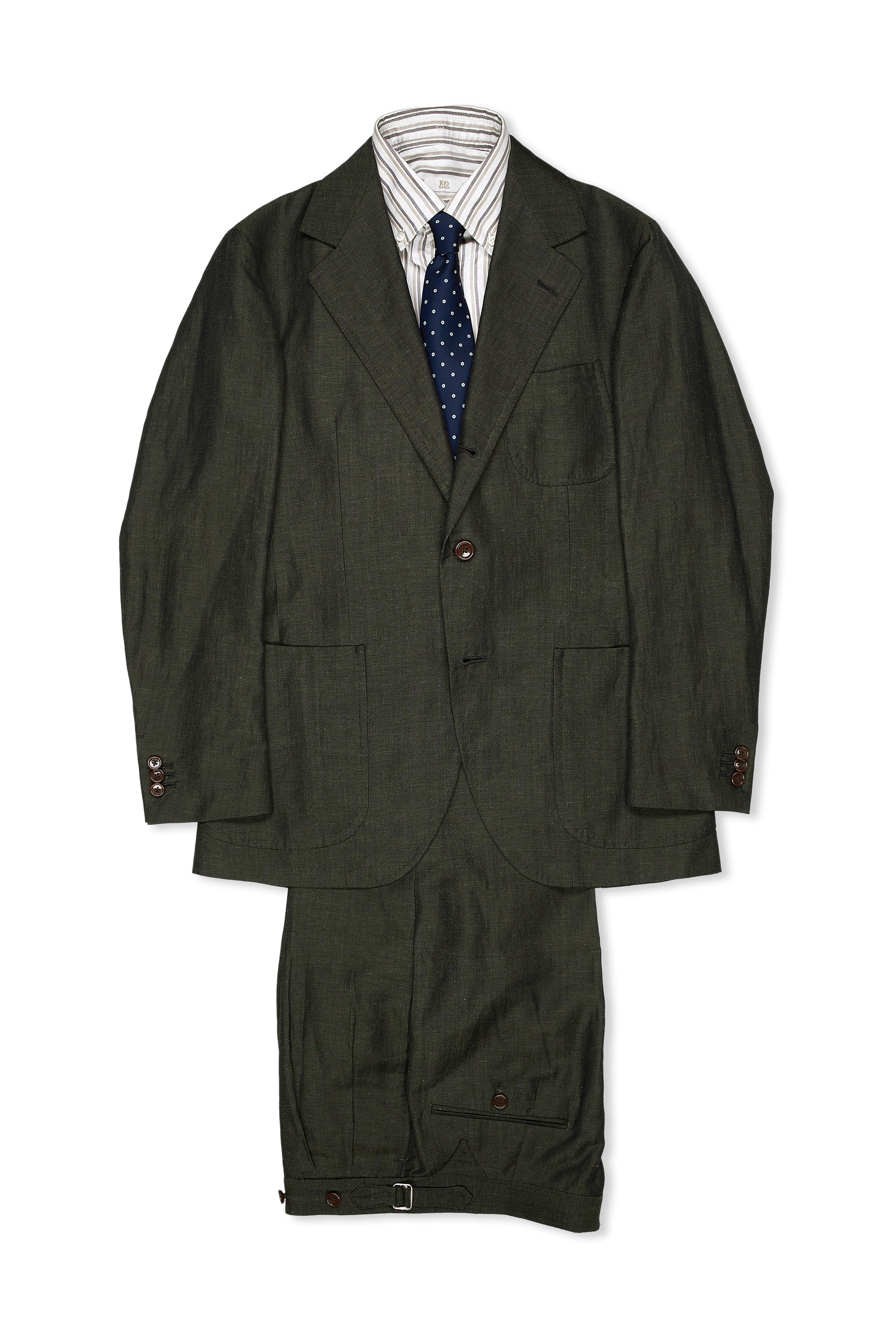 Casa Del Sarto Green Wool Suit