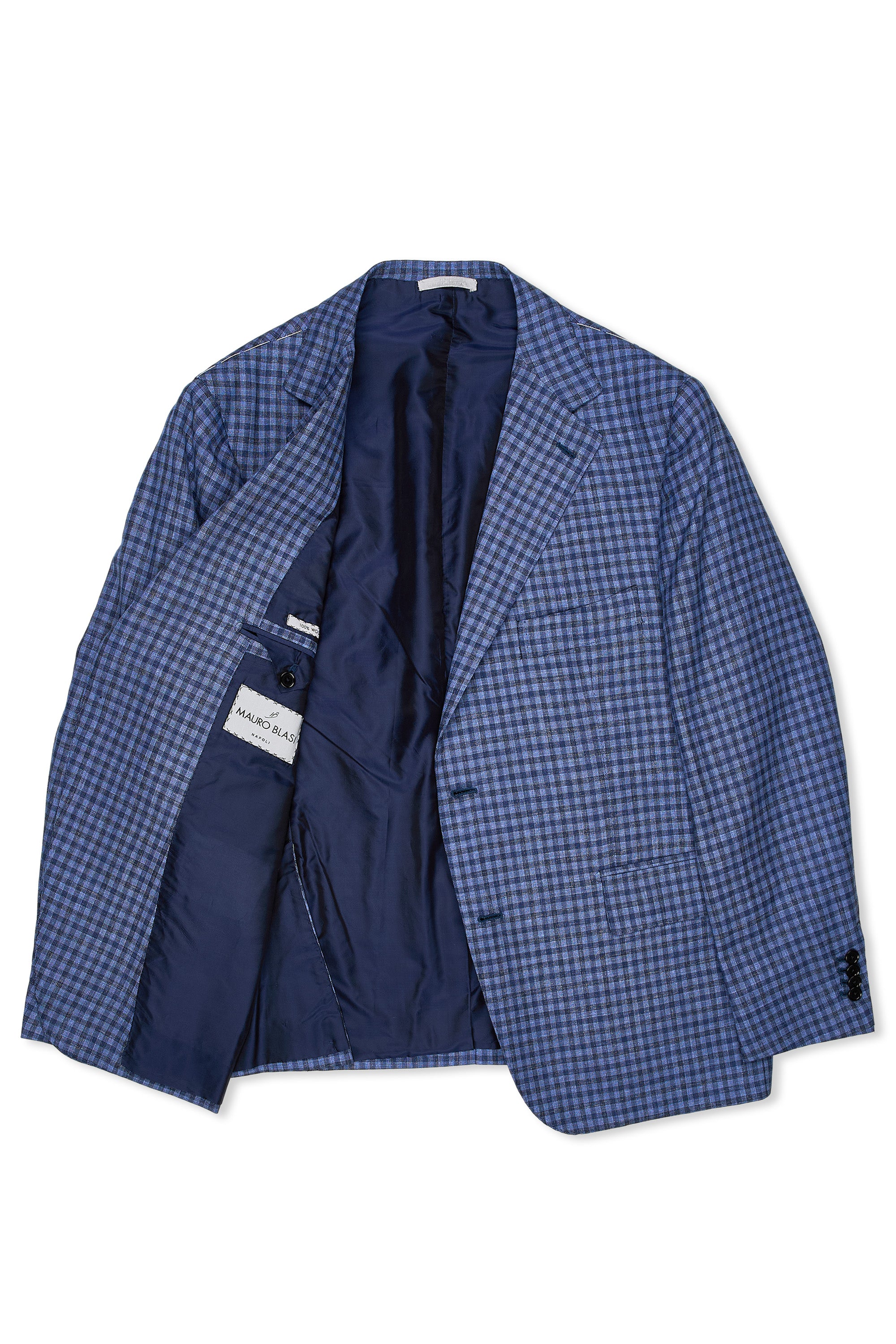 Mauro Blasi Blue Check Wool Sport Coat