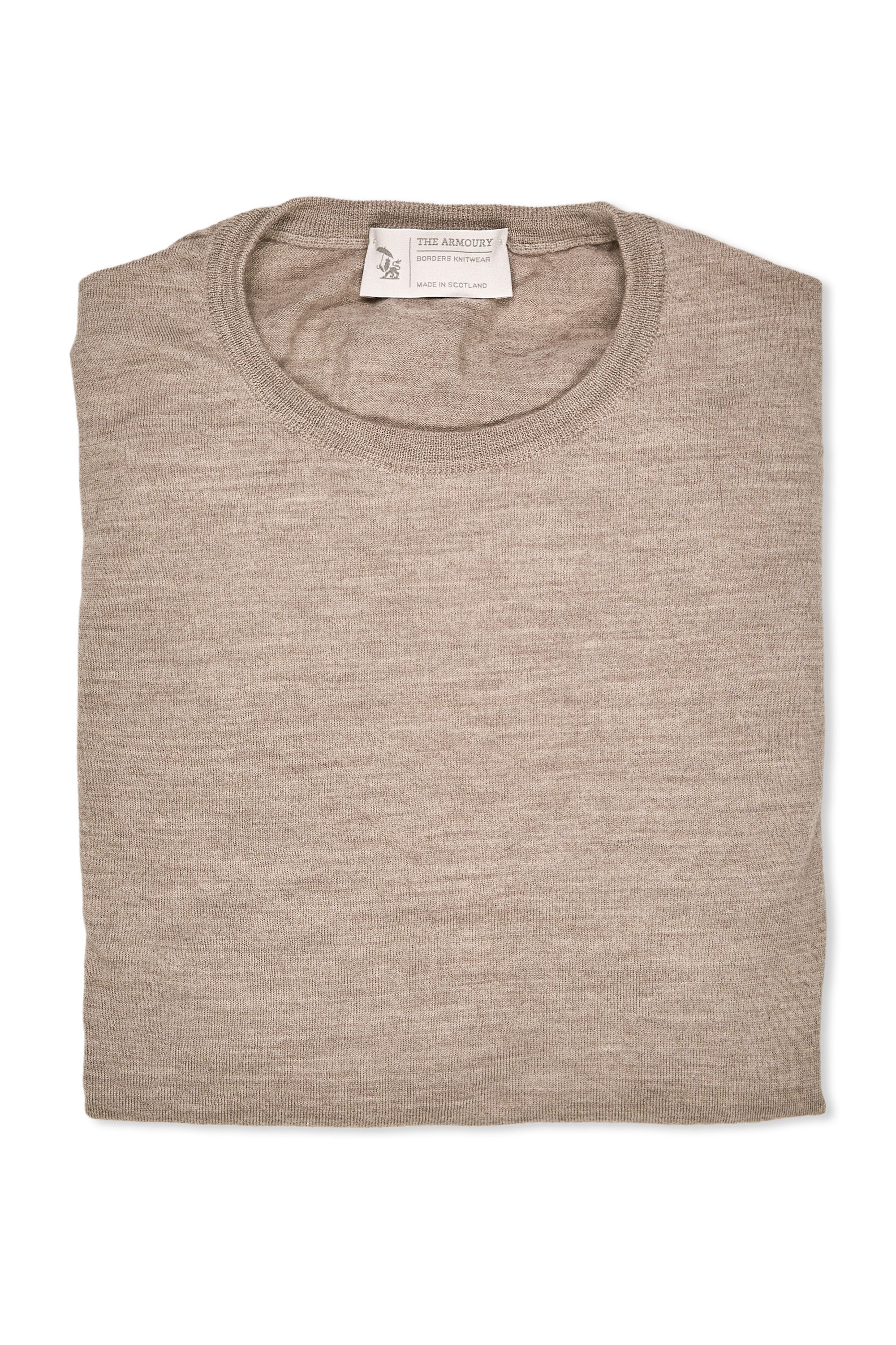 The Armoury Taupe Virgin Wool Crewneck Sweater