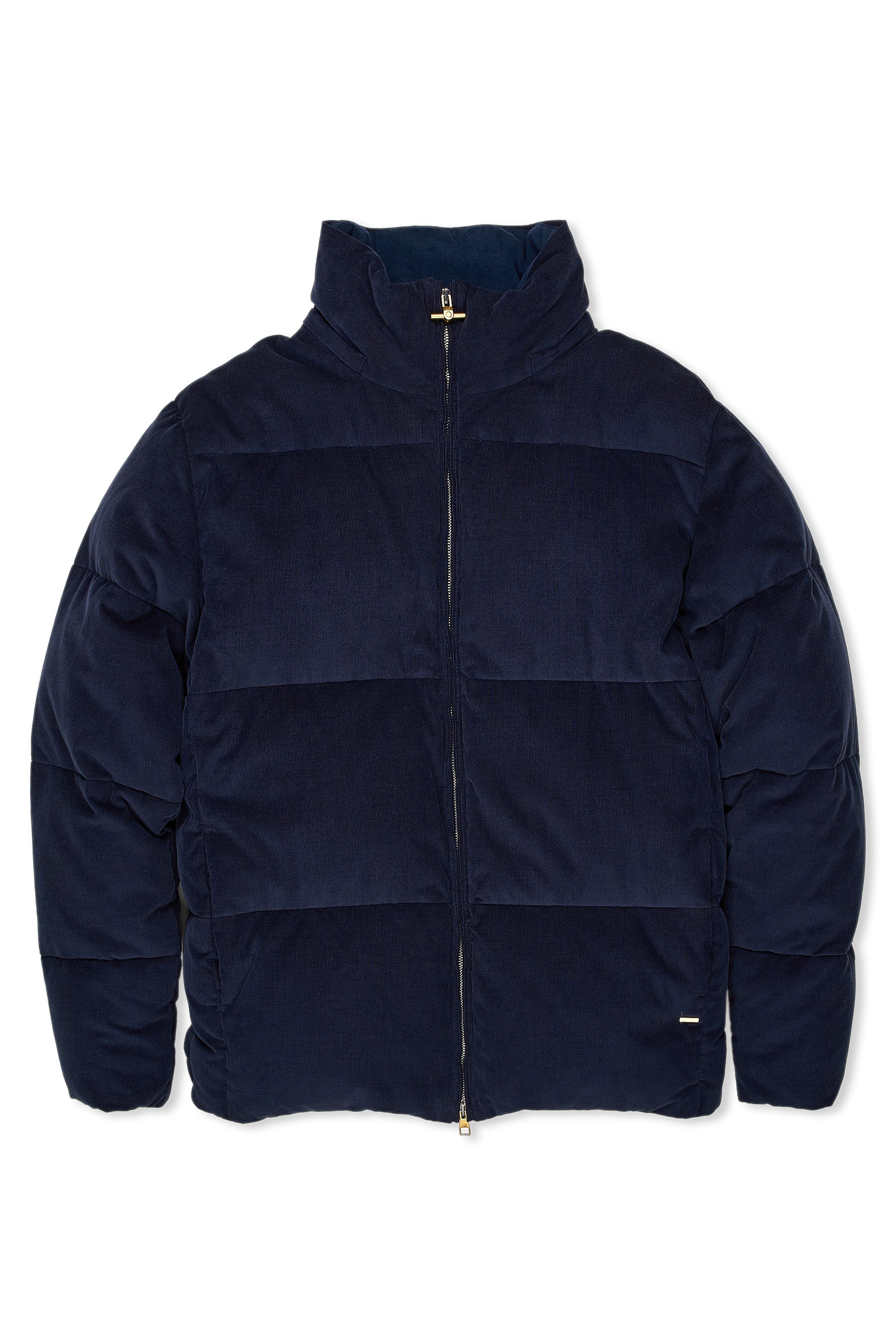 Dunhill Navy Cotton Corduroy Down Jacket