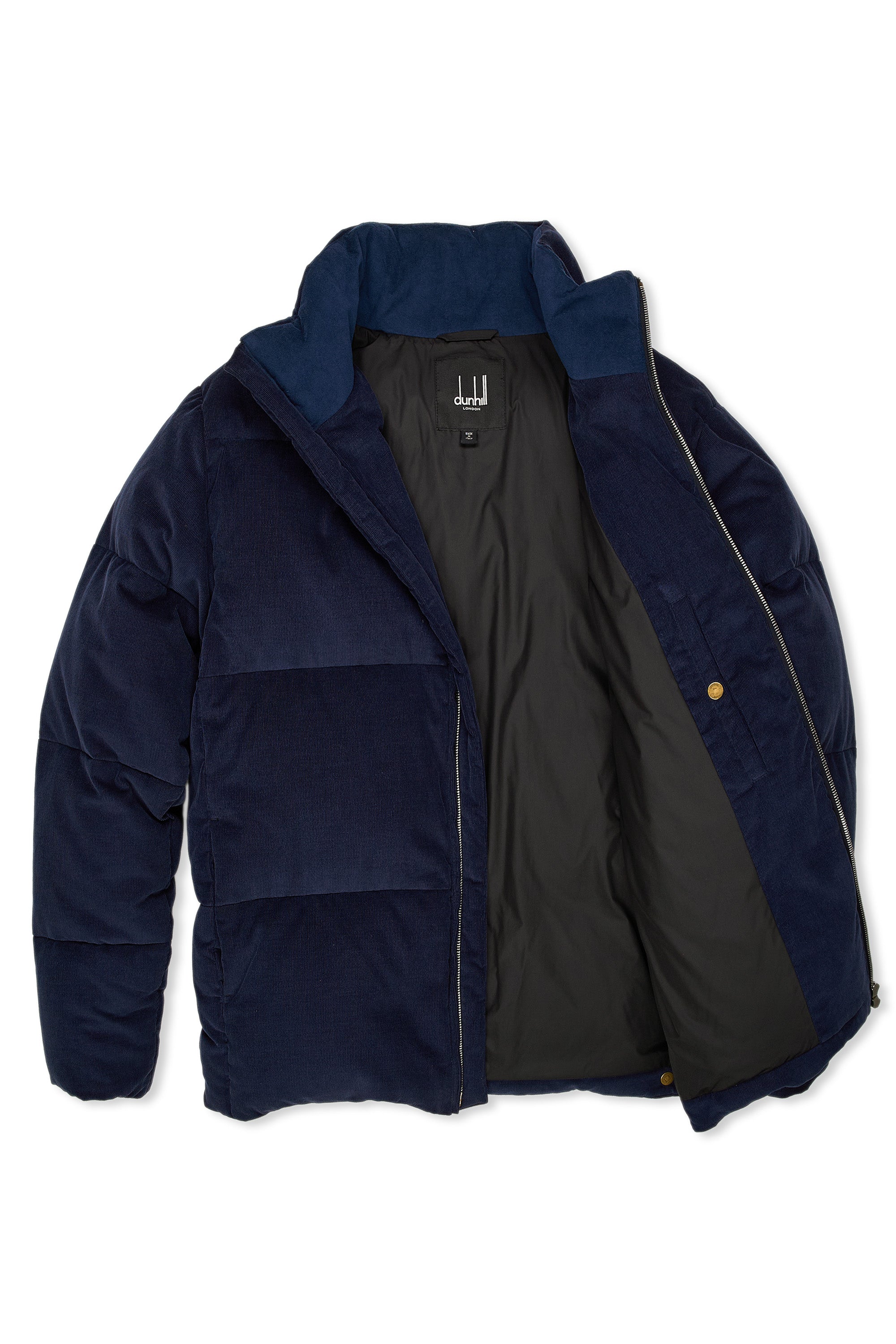 Dunhill Navy Cotton Corduroy Down Jacket