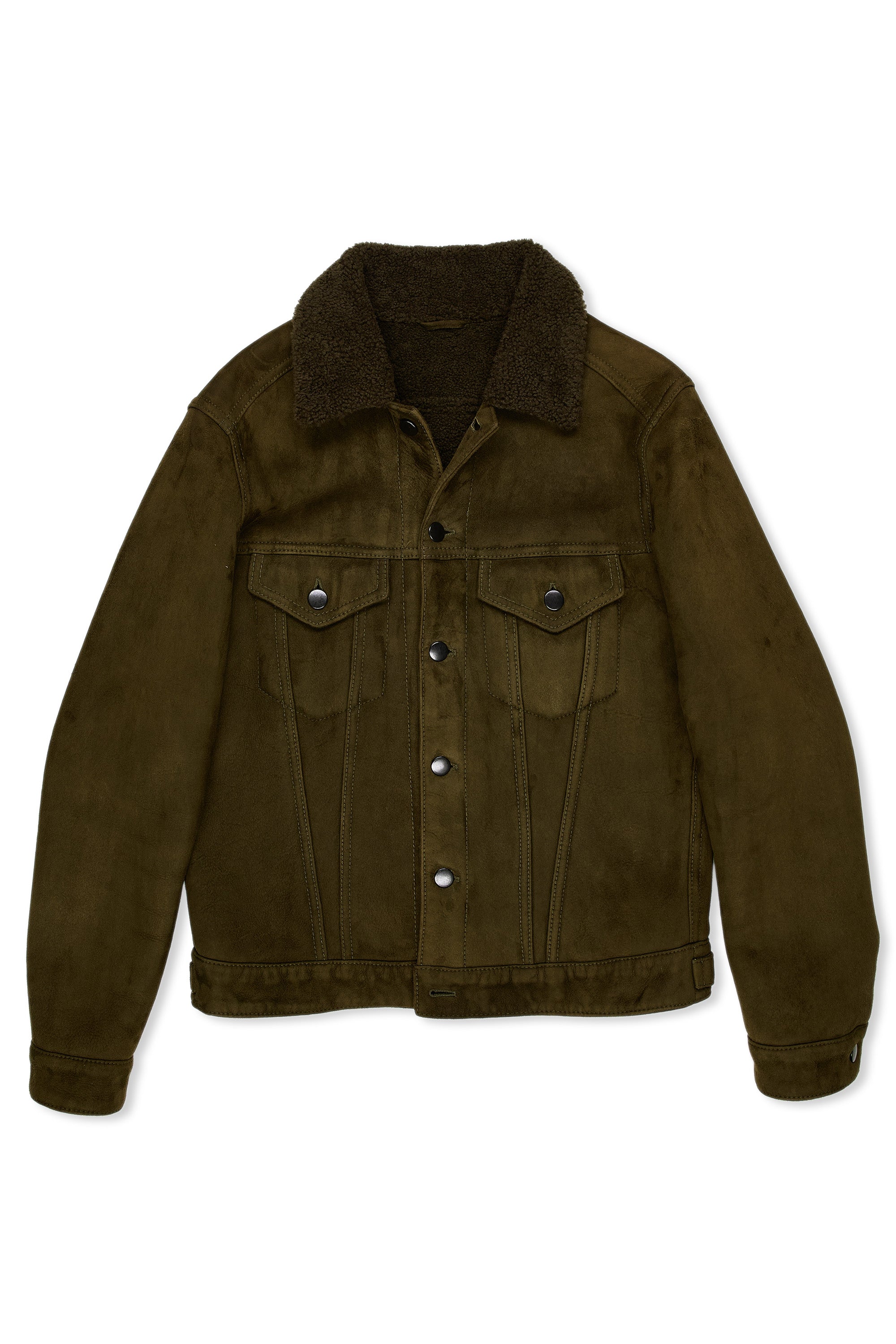 Valstar Army Green Lamb Suede Jacket