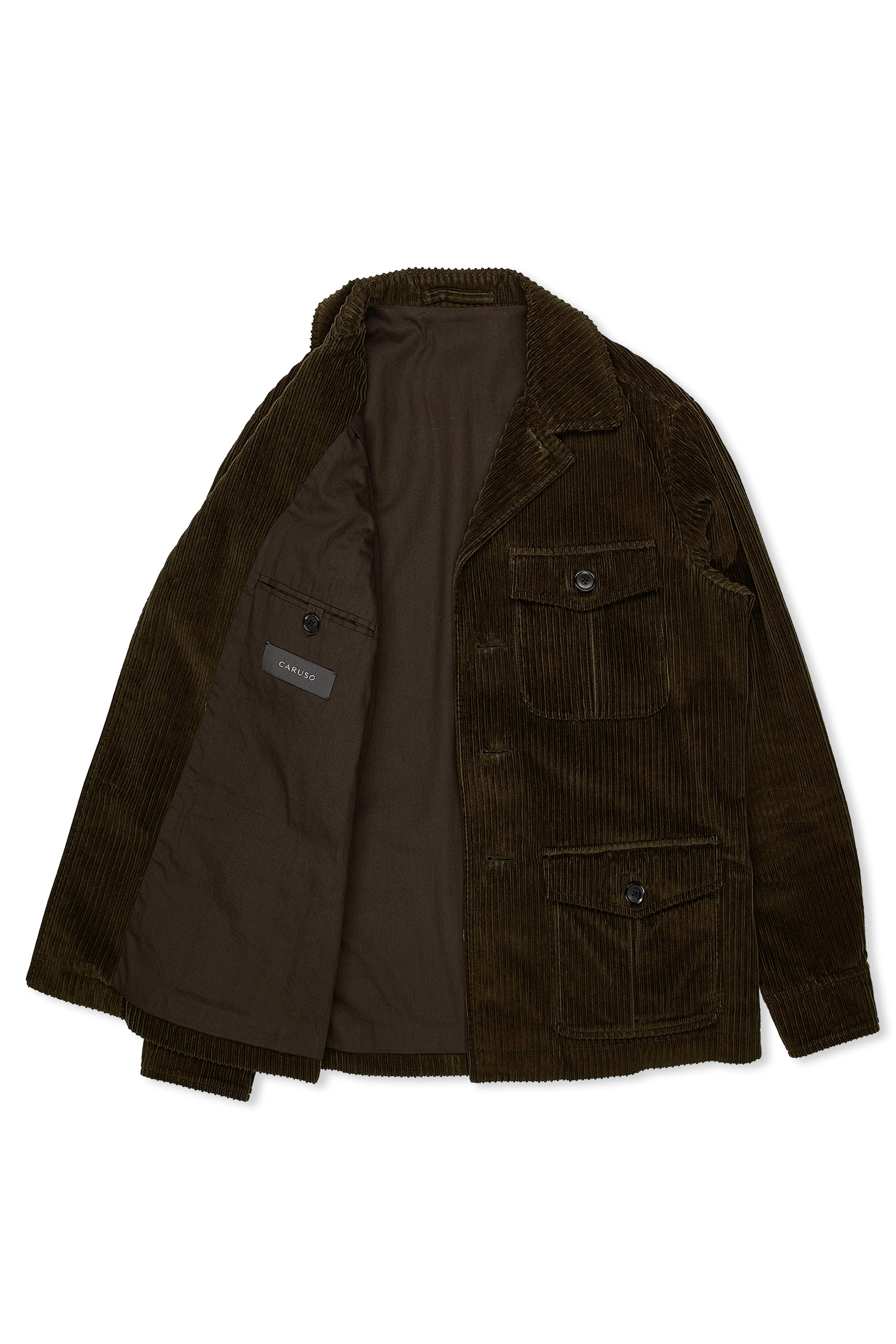 Caruso Olive Corduroy Cotton Kruger Jacket