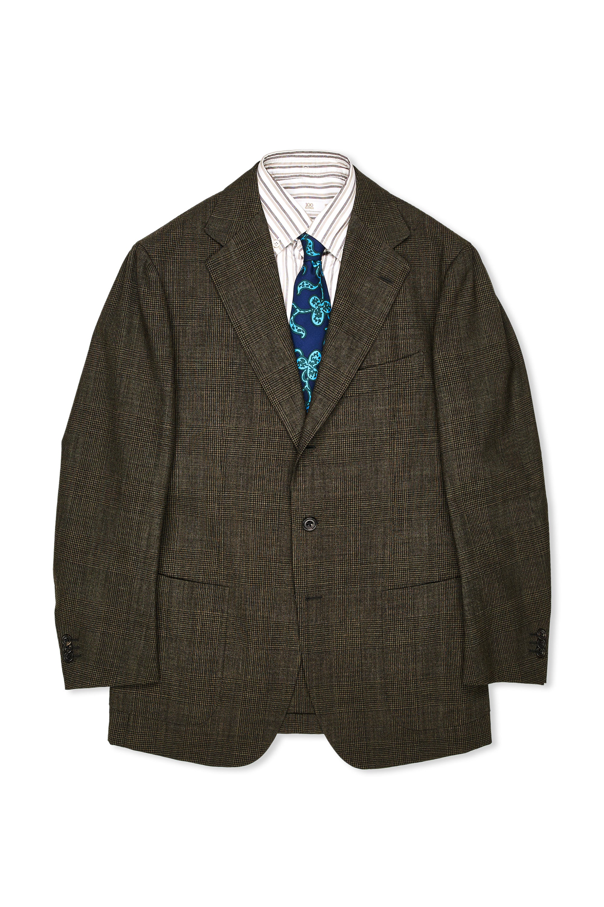 The Armoury by Ring Jacket Model 3 Olive/Black Prince of Wales Check Wool Sport Coat MTO