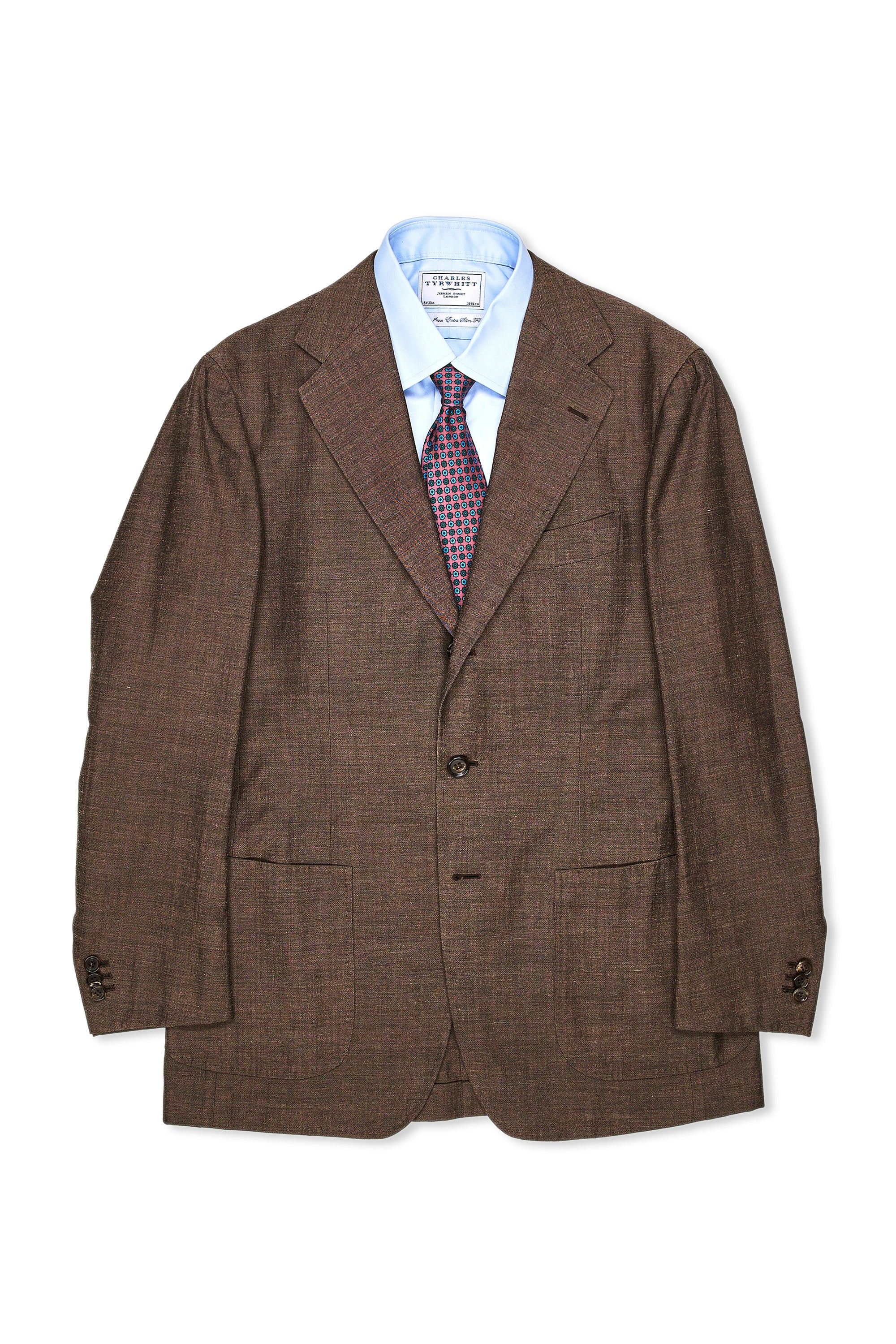 Ring Jacket Meister Brown Wool/Linen/Silk/Cashmere Sport Coat