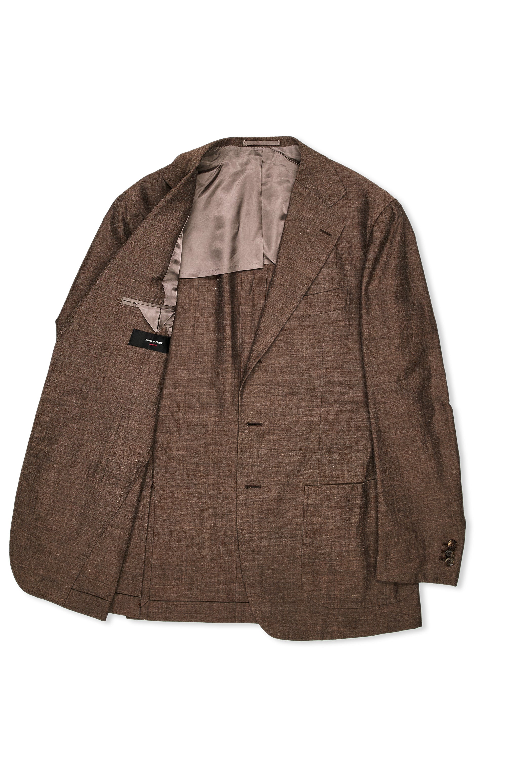 Ring Jacket Meister Brown Wool/Linen/Silk/Cashmere Sport Coat