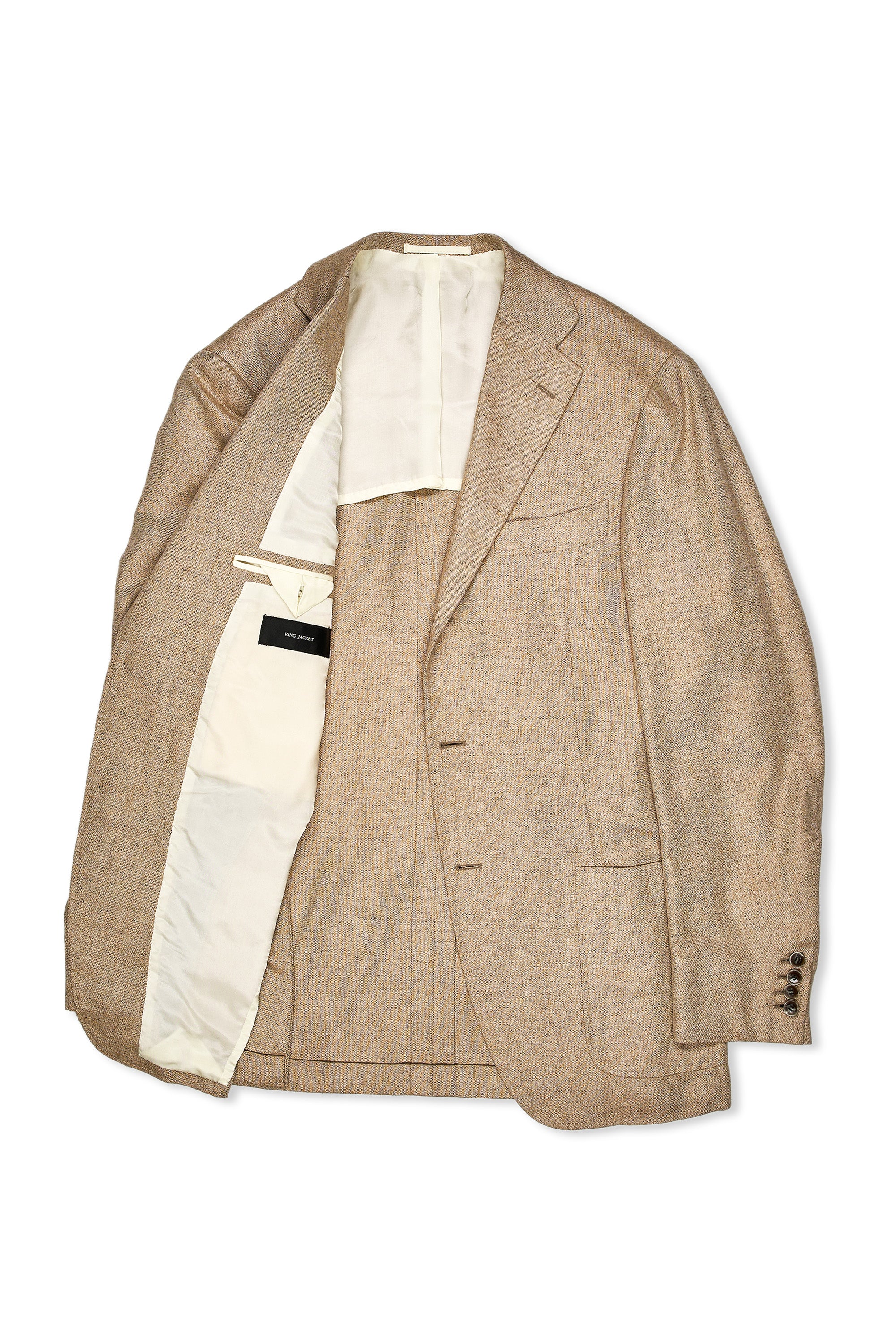 Ring Jacket Beige Silk Sport Coat