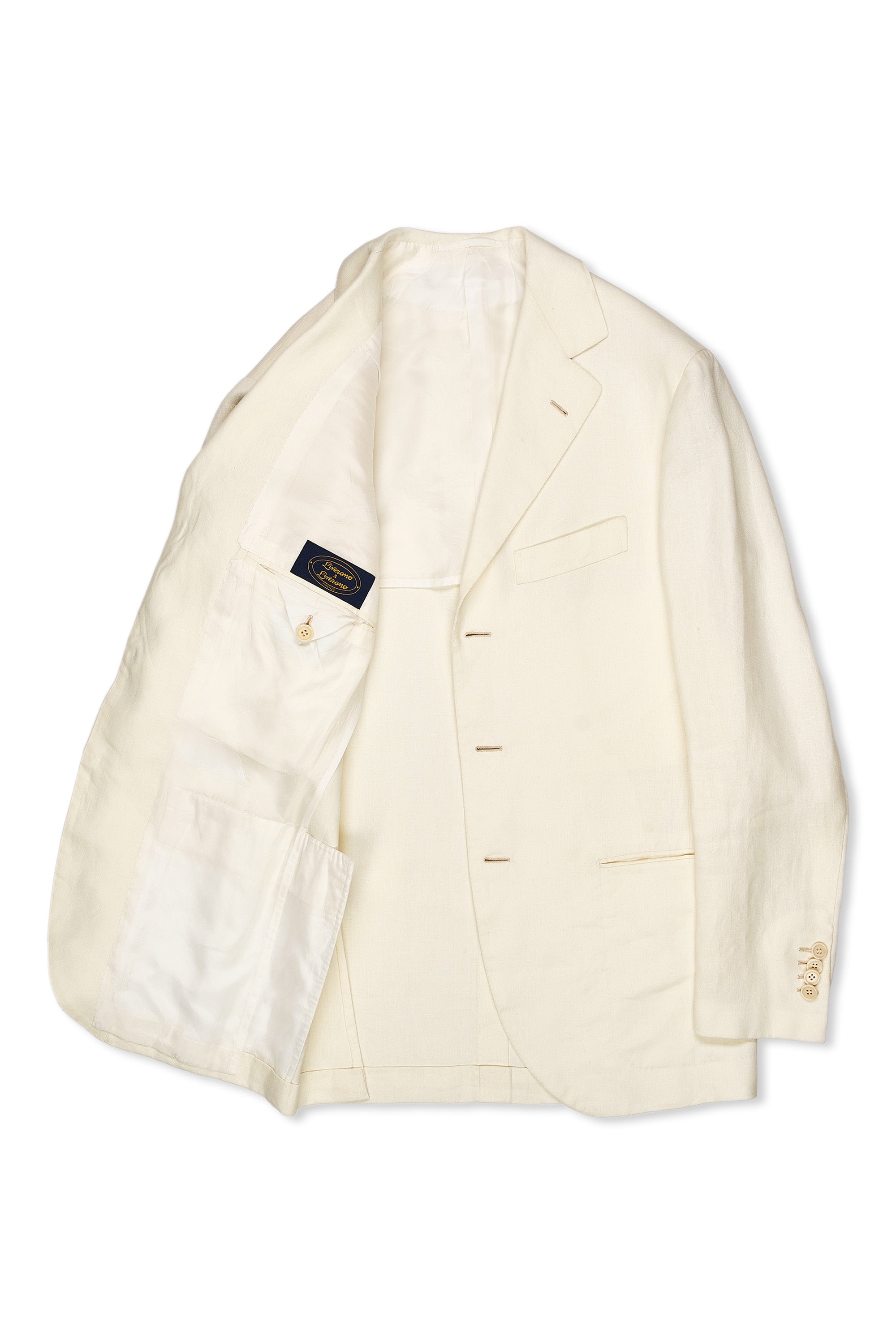 Liverano & Liverano Cream Linen Suit Bespoke