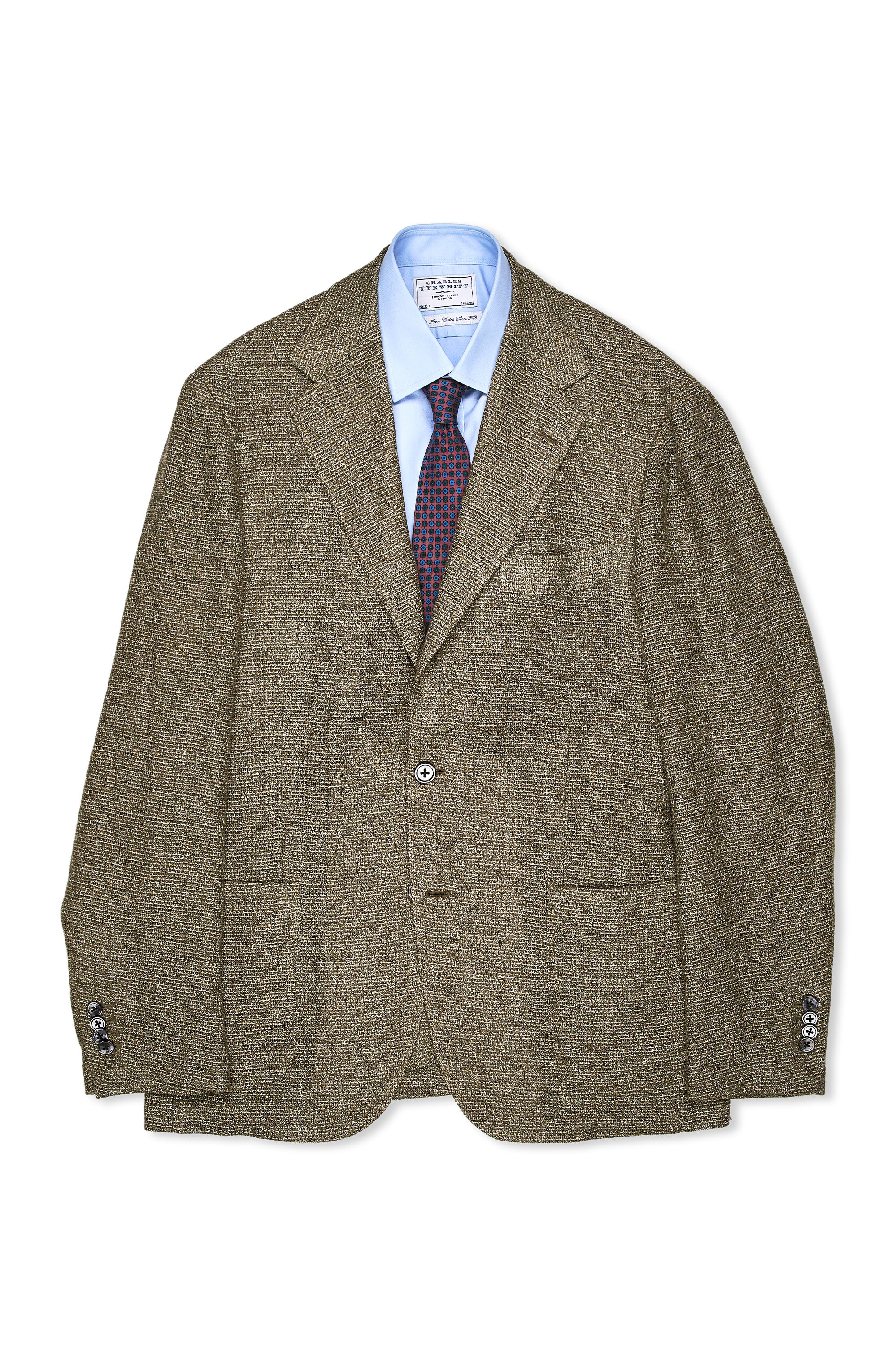 Ring Jacket Orchard Green Silk/Linen Sport Coat