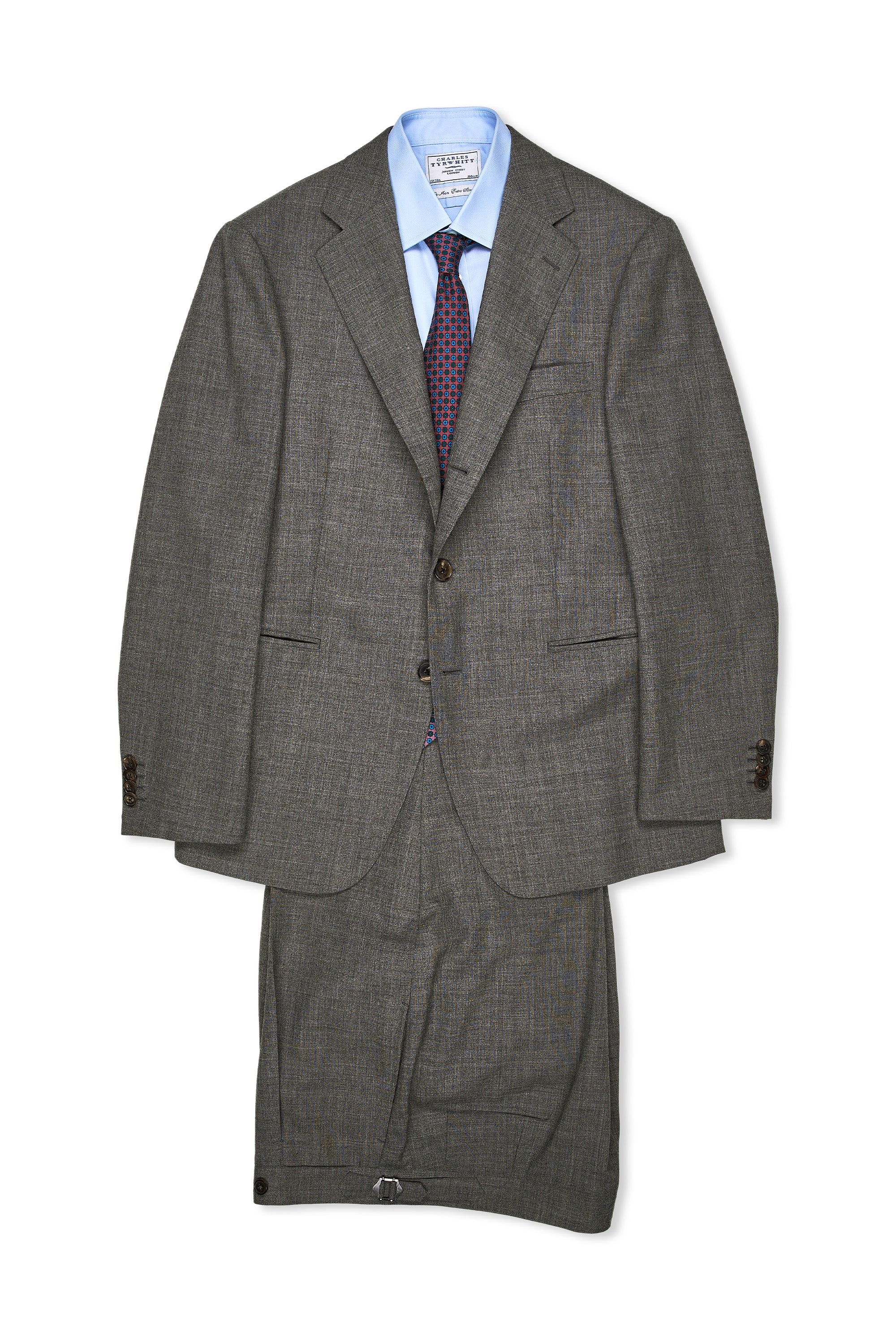 WW Chan Light Grey Wool Suit Bespoke