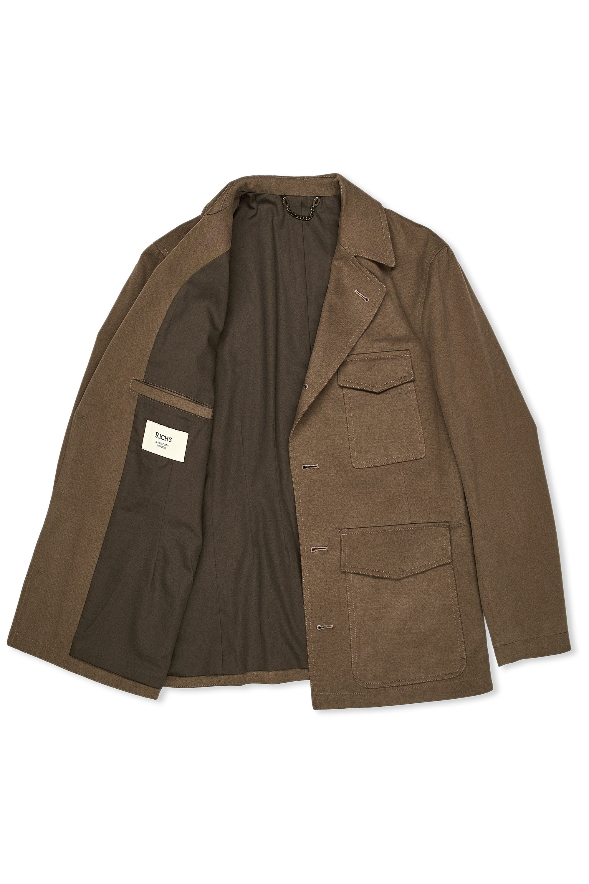 Rich's by Richard Anderson Taupe Brushed Cotton Jacket