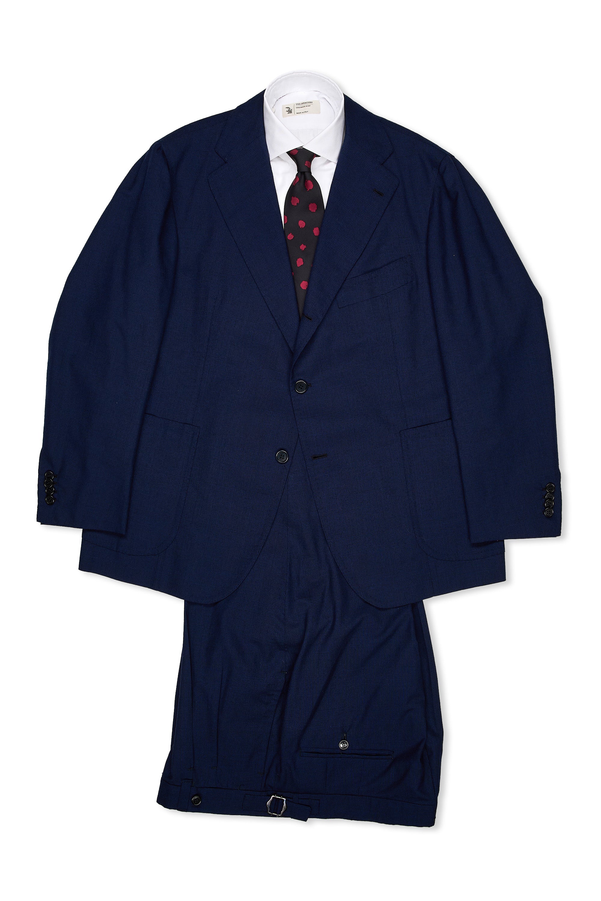 Orazio Luciano Navy/Black Check Wool Suit