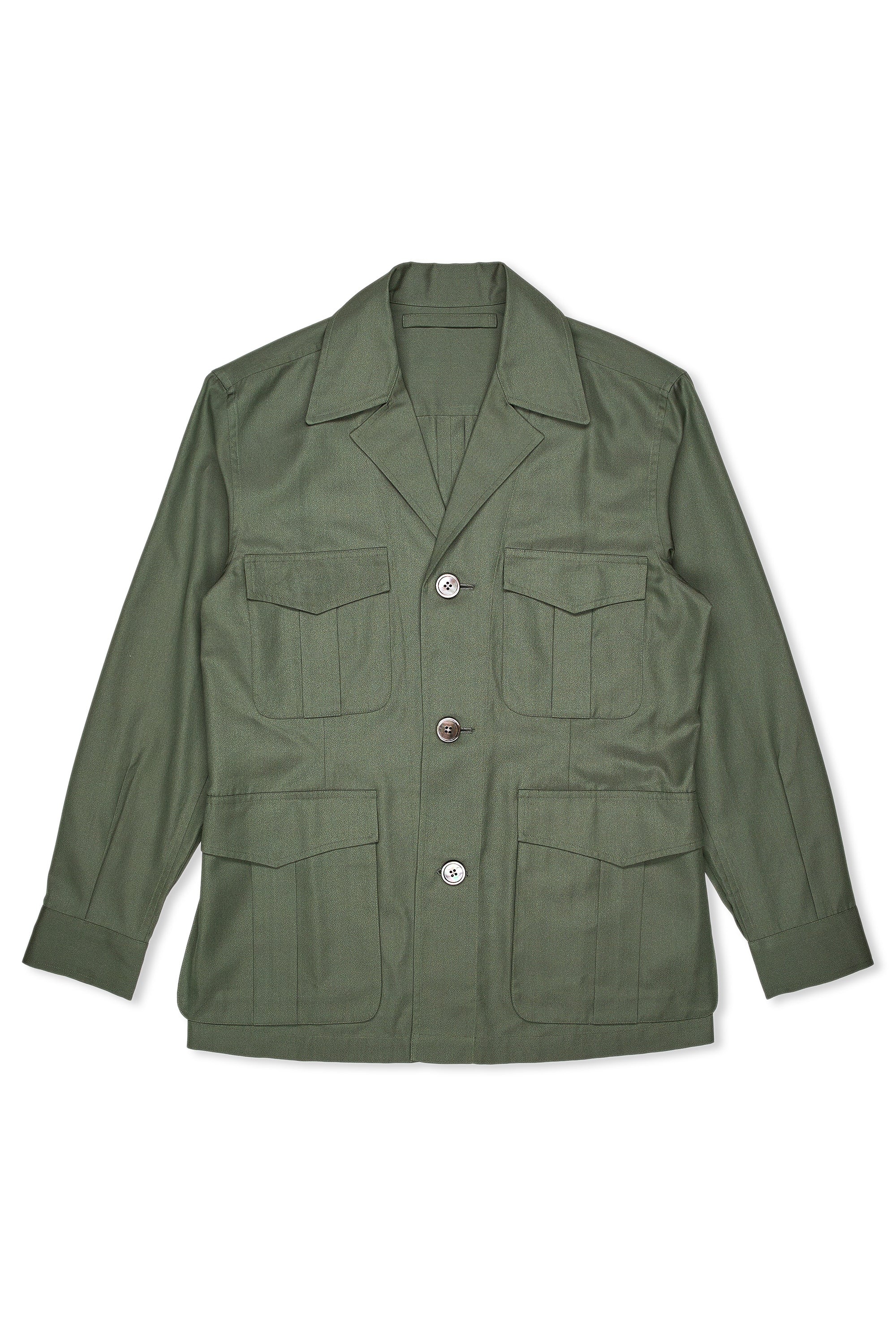 The Armoury Green Kimono Silk Safari Jacket II *sample*