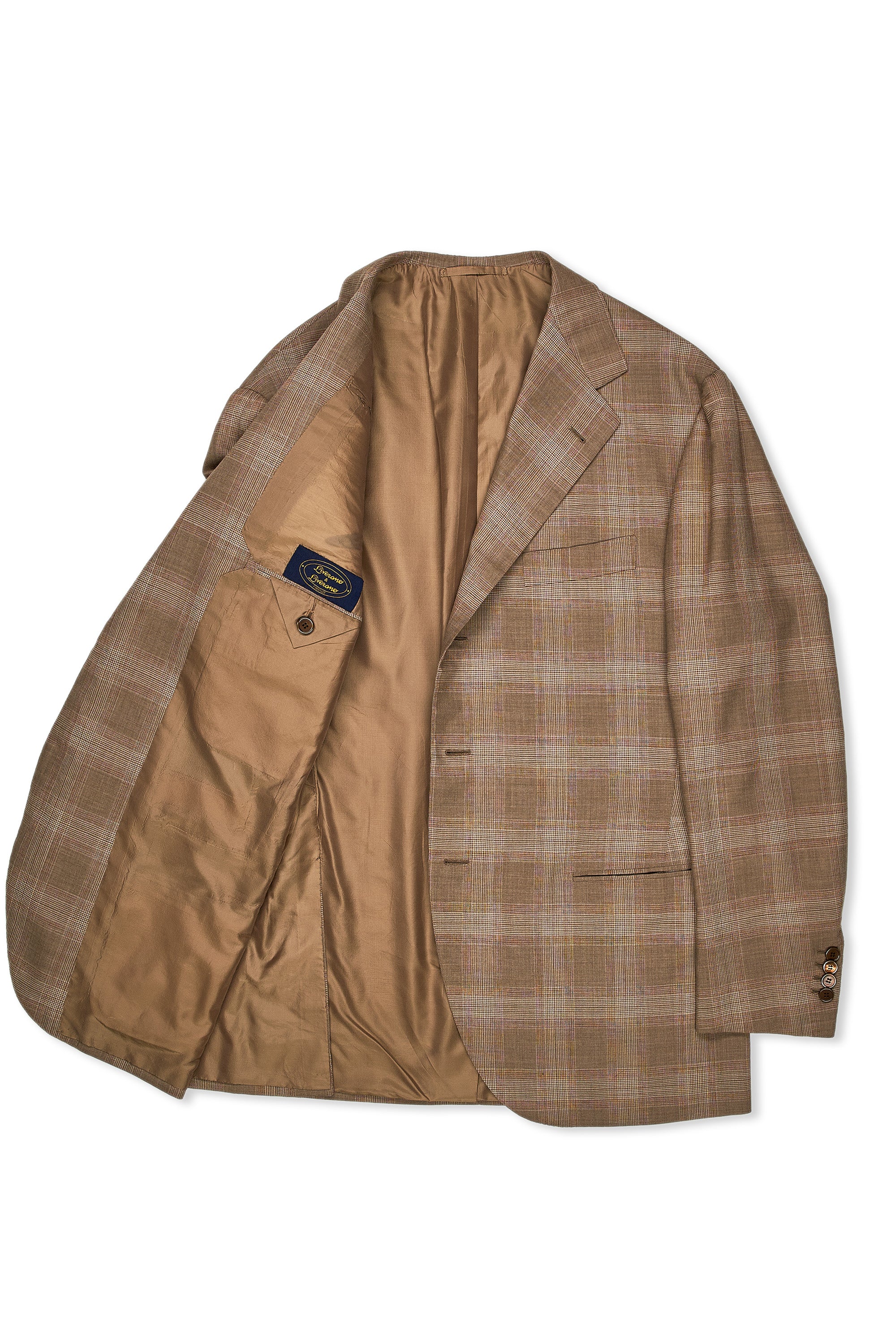 Liverano & Liverano Brown/Orange Check Wool Sport Coat Bespoke