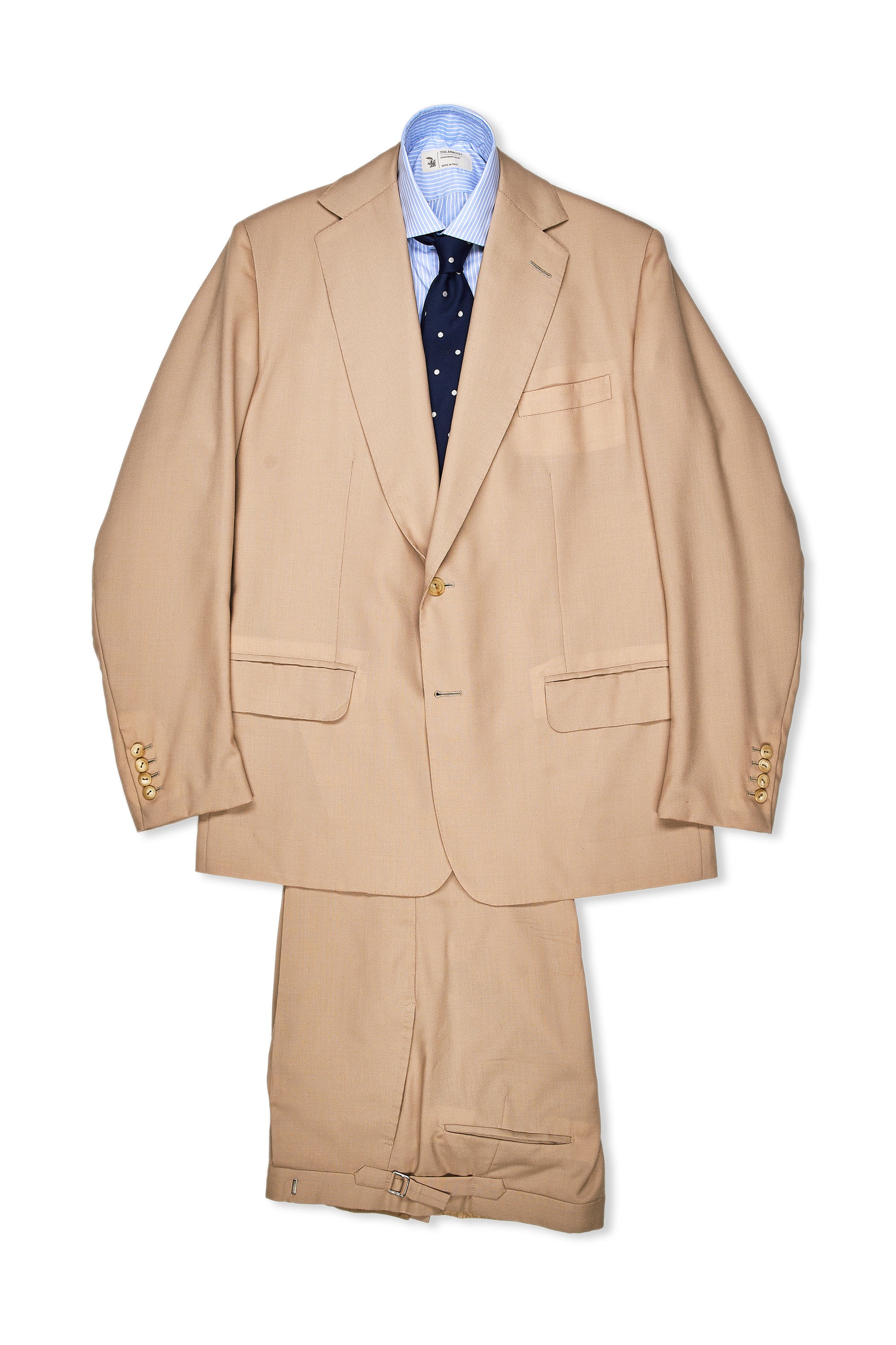 Anderson & Sheppard Beige Wool Suit
