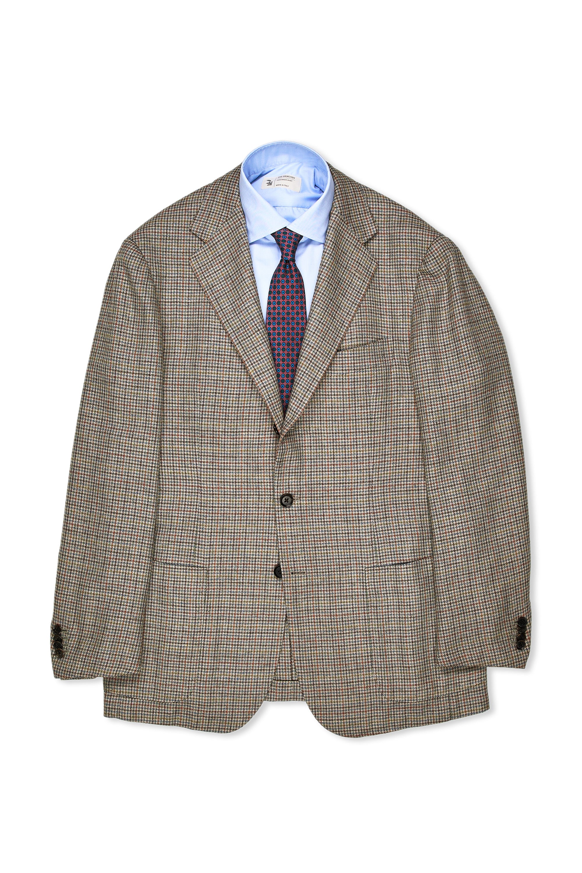 The Armoury Model 3 Brown/Blue/Orange/Green Check Silk/Wool Sport Coat