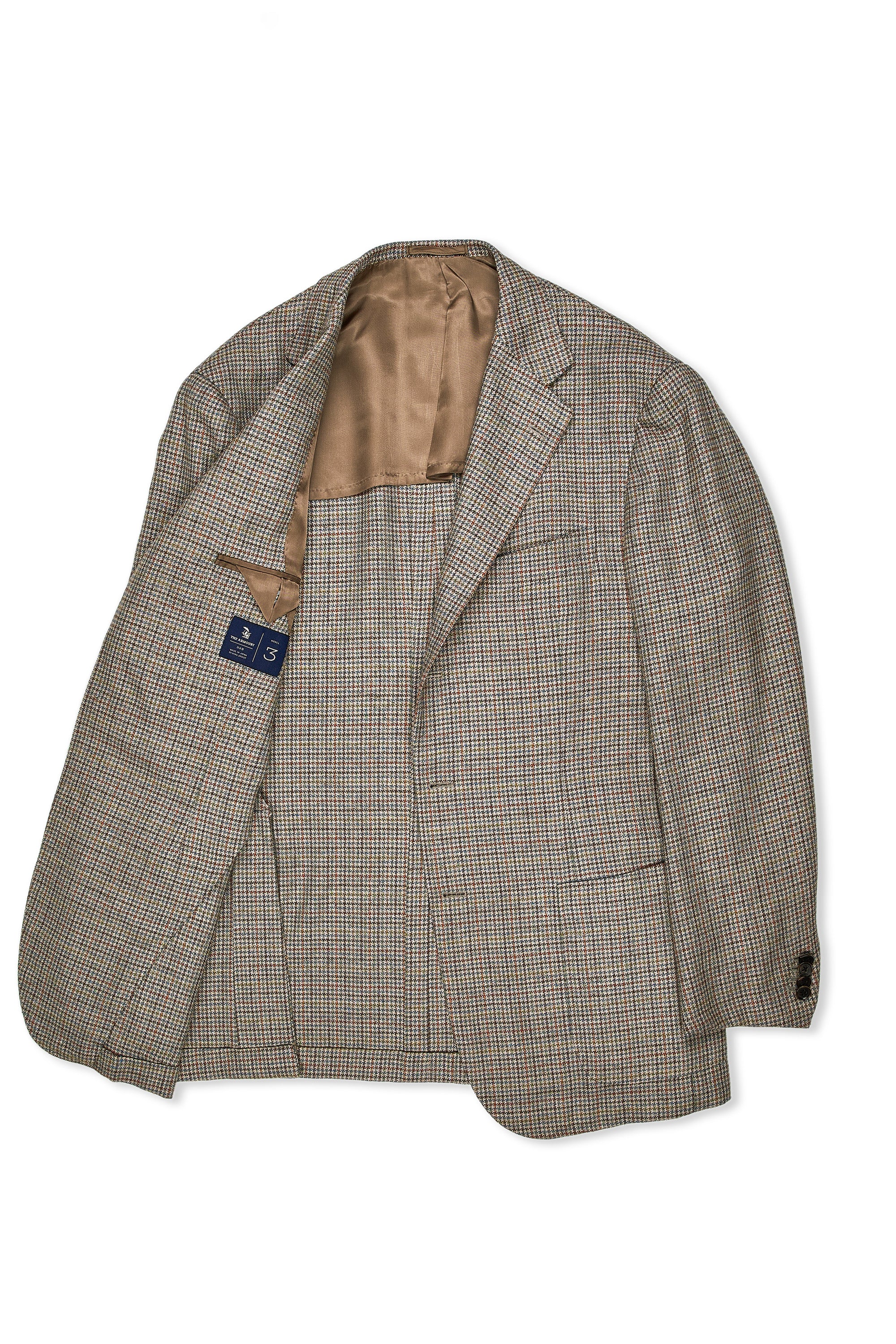 The Armoury Model 3 Brown/Blue/Orange/Green Check Silk/Wool Sport Coat